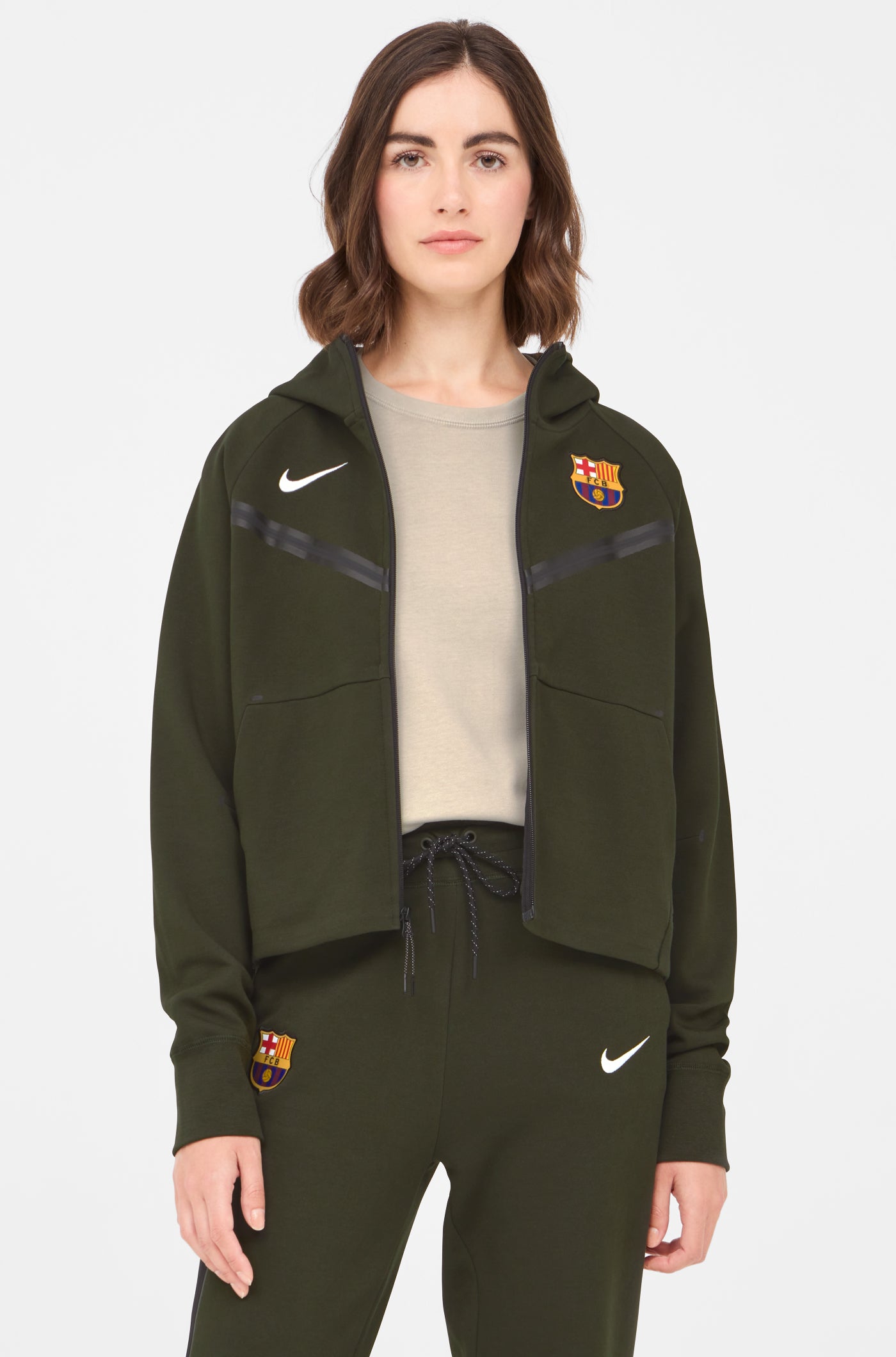 Grün Jacke Barça Nike - Damen