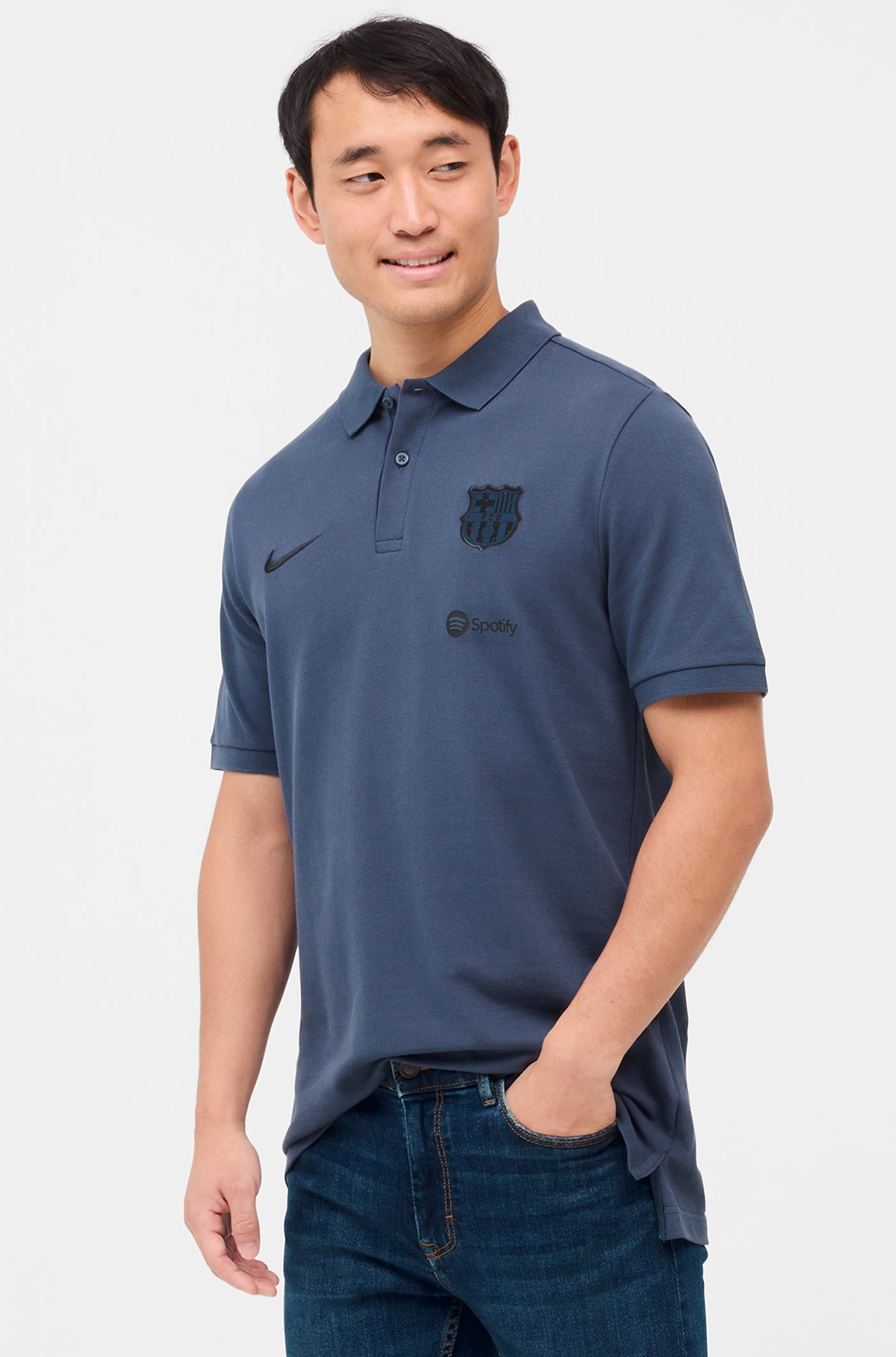 Polo écusson bleu Barça Nike