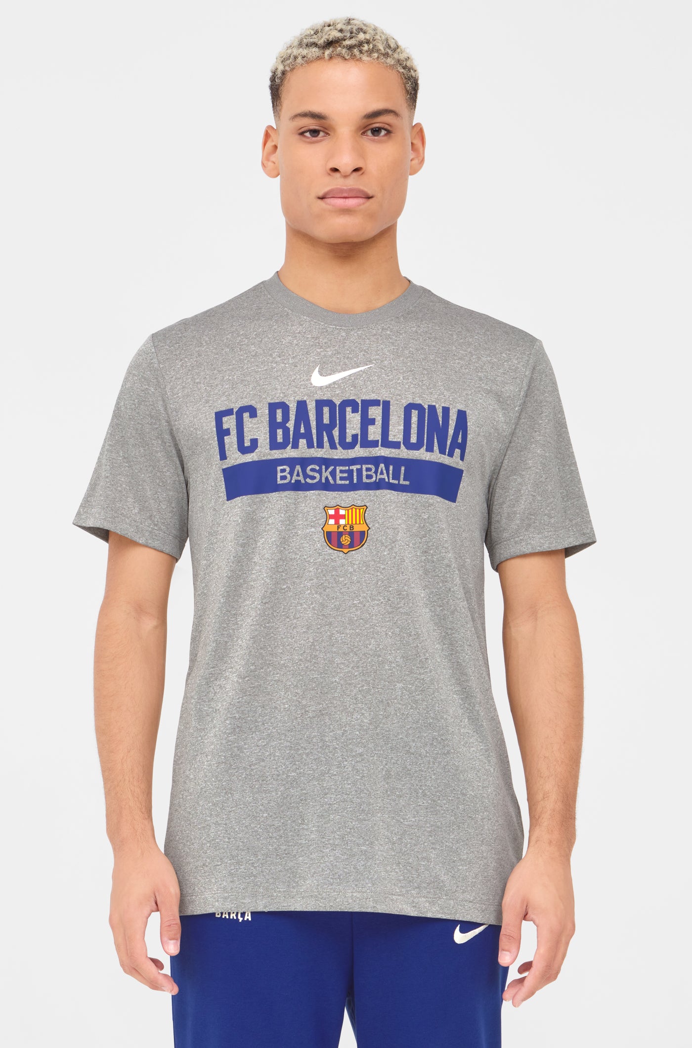 Graues Basketball-T-Shirt vom FC Barcelona