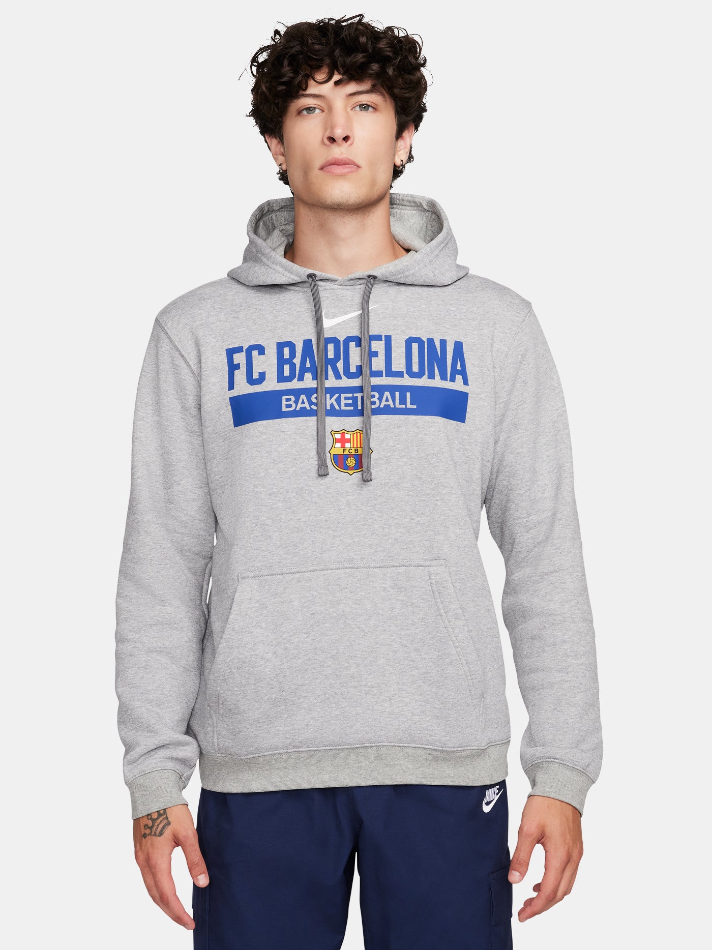  Grauer Hoodie FC Barcelona Basketball