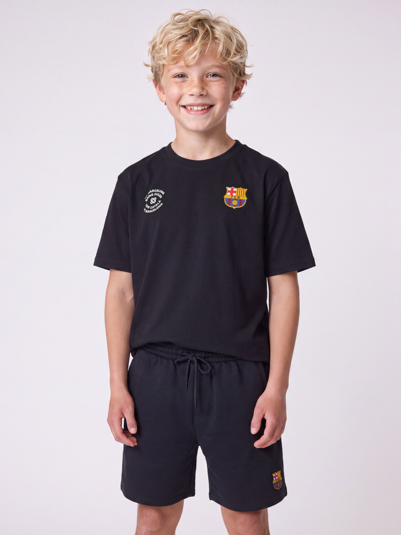 Pantaló Curt Junior Negre Core II Barça