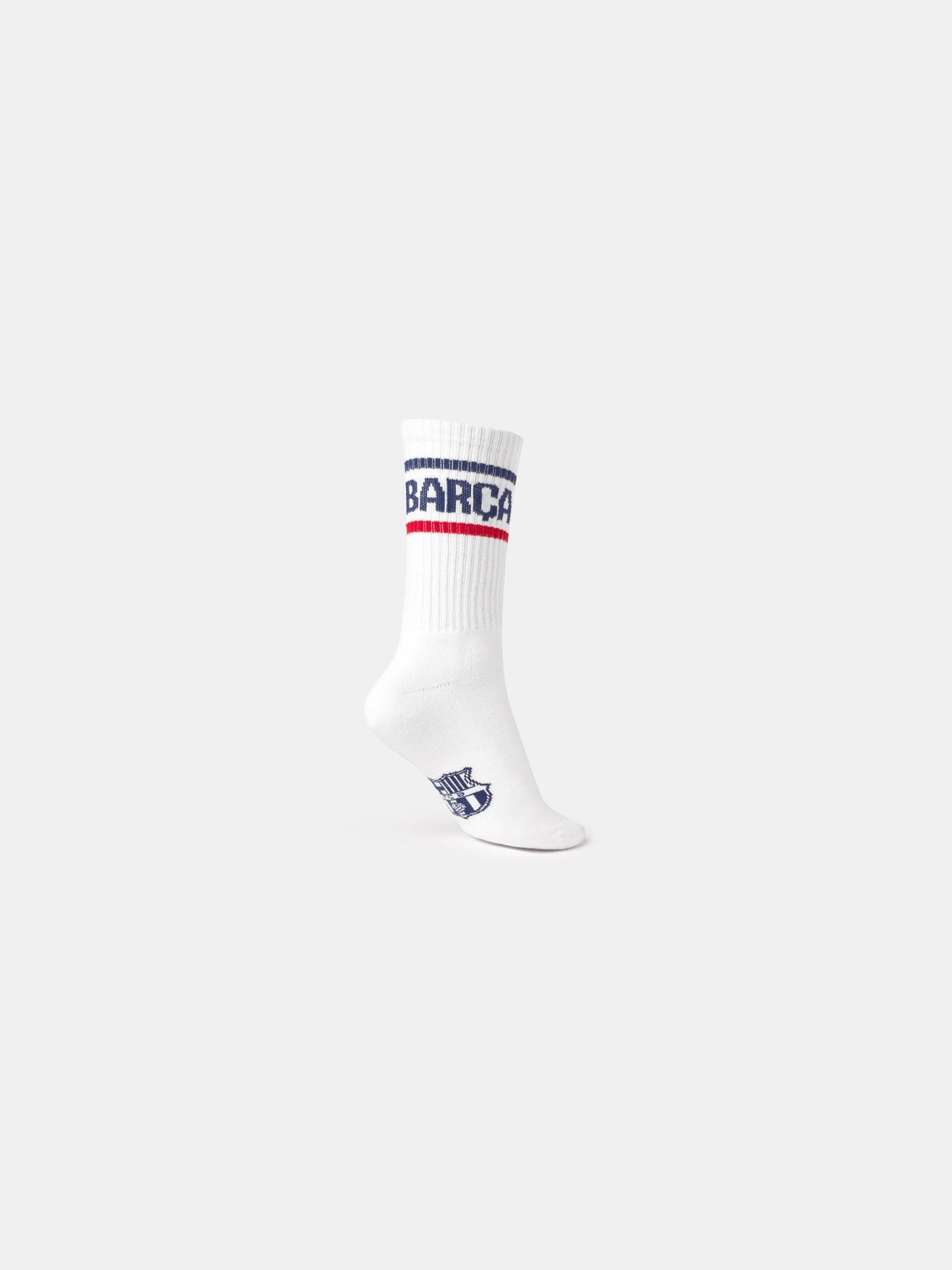 Calcetines Core Blancos con Rayas Barça – Niño/a