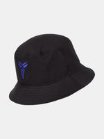 Black FC Barcelona bucket hat with purple crest and Nike logo