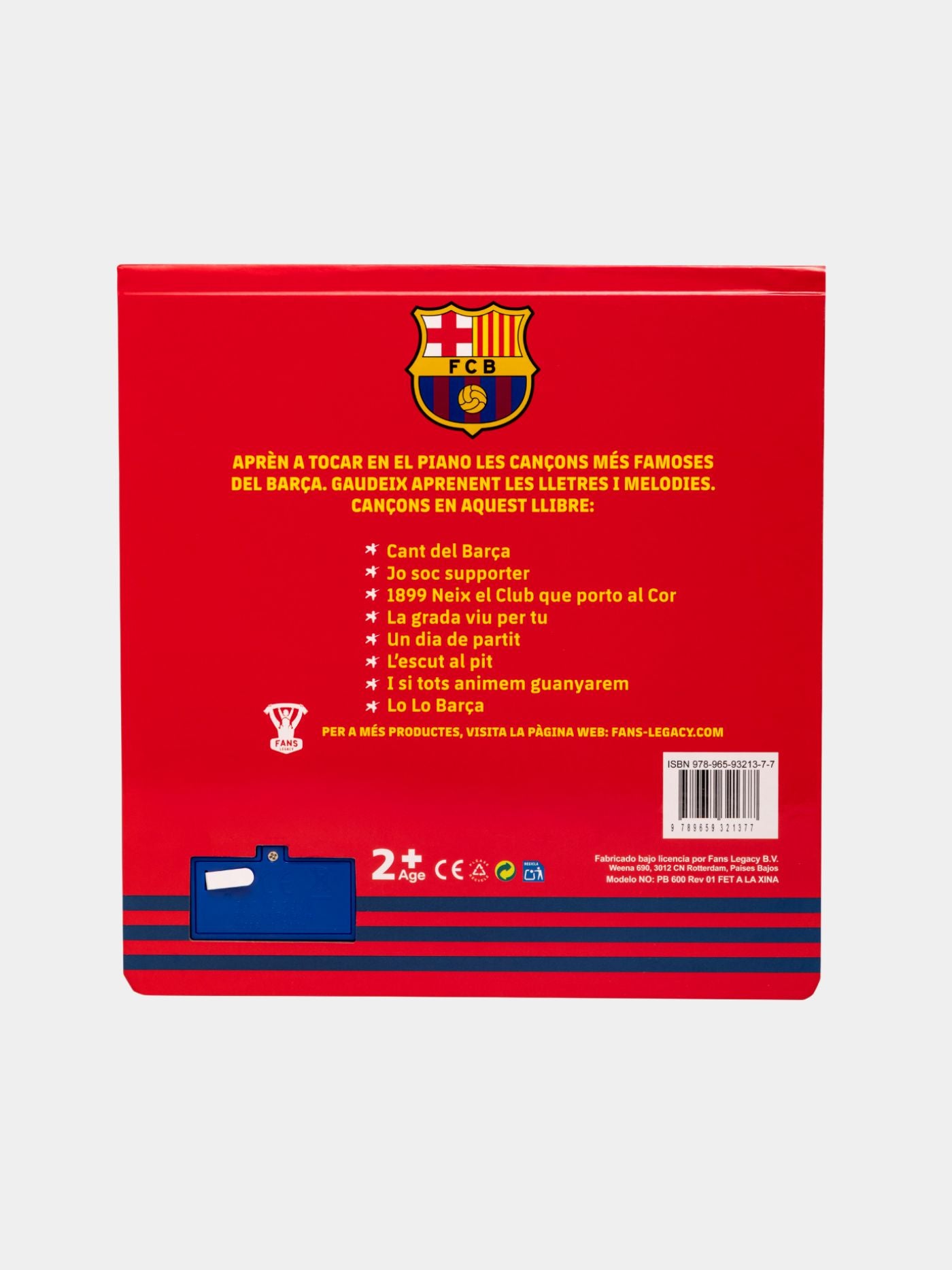 FC Barcelona Libro de piano "Les Melodies del Barça"