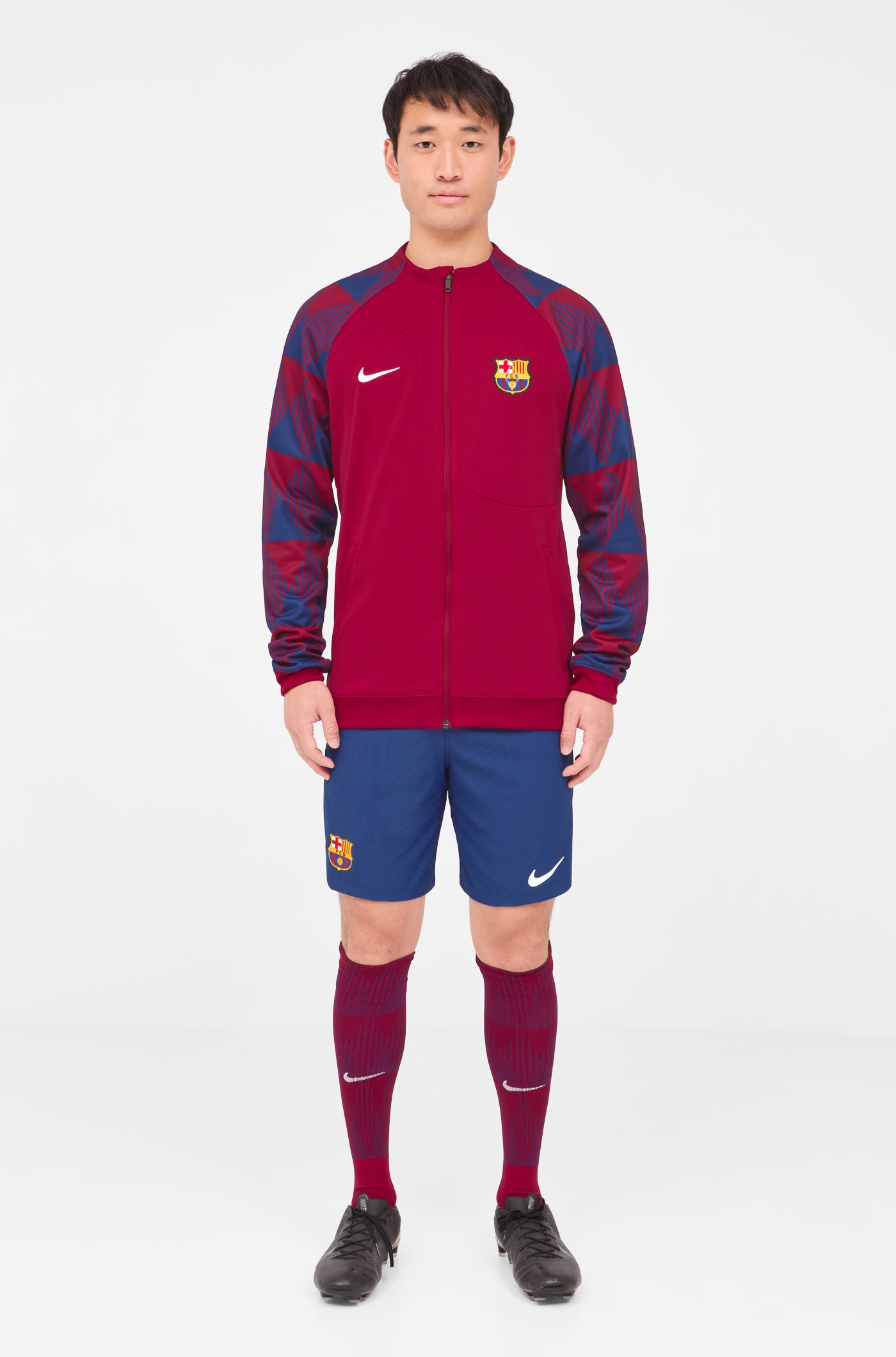 Nike FC Barcelona Academy Pro Mens Full Zip Knit Football Jacket 2022 2023  Mens Obsidian, £75.00