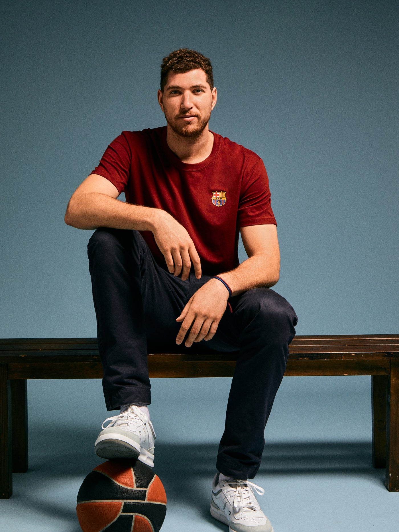 Camiseta burdeos escudo Barça