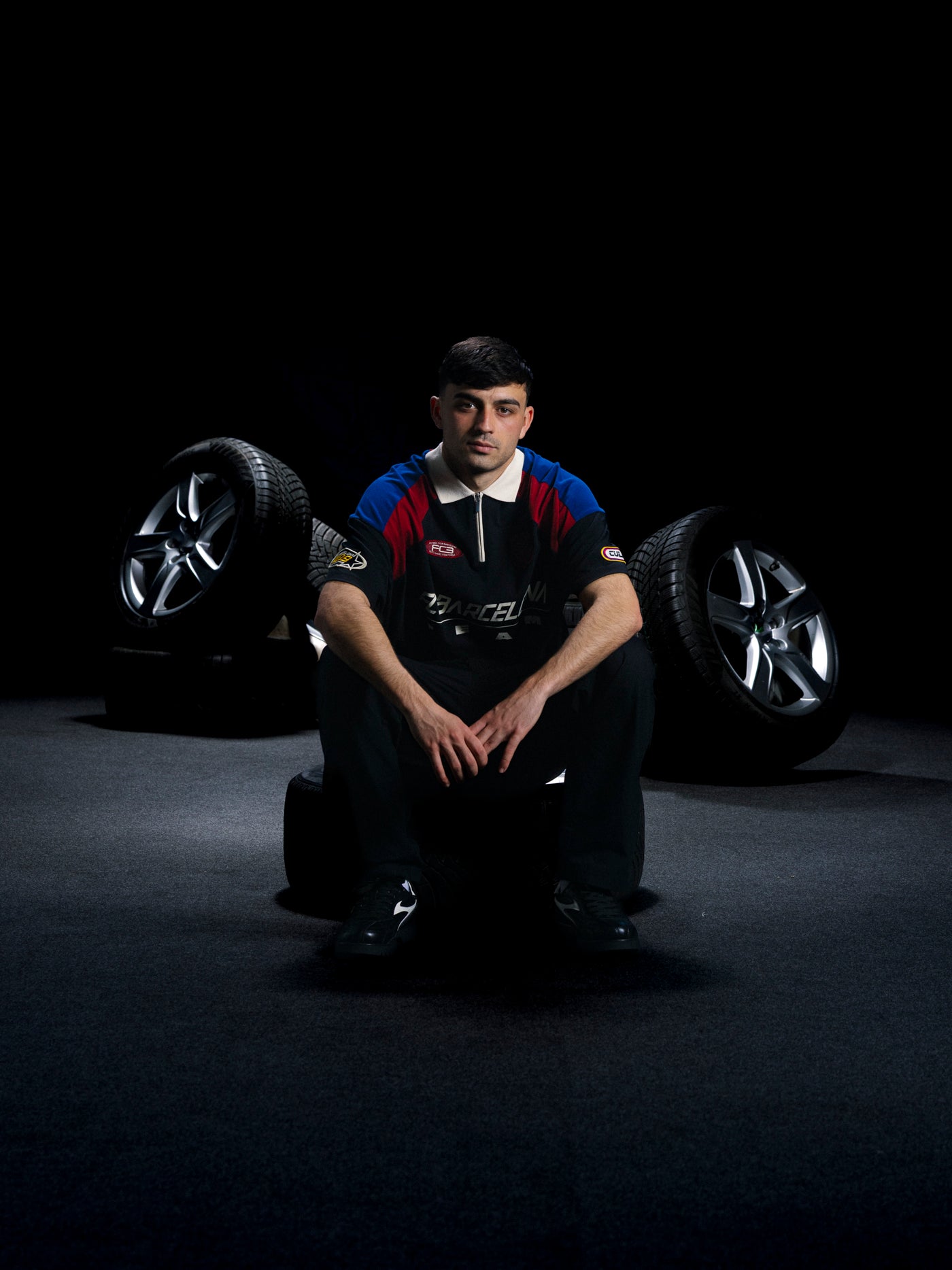 Polo Half Zip Antracite Racing Barça