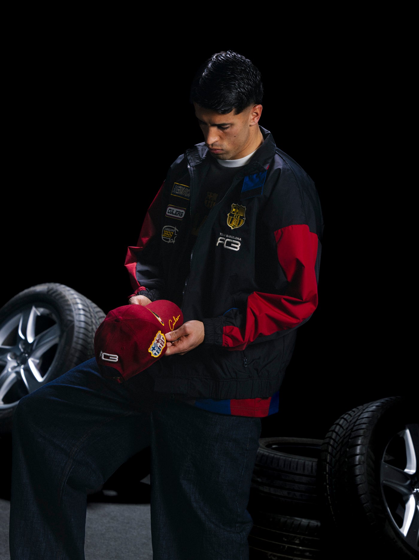 Veste Légère Anthracite Racing Barça
