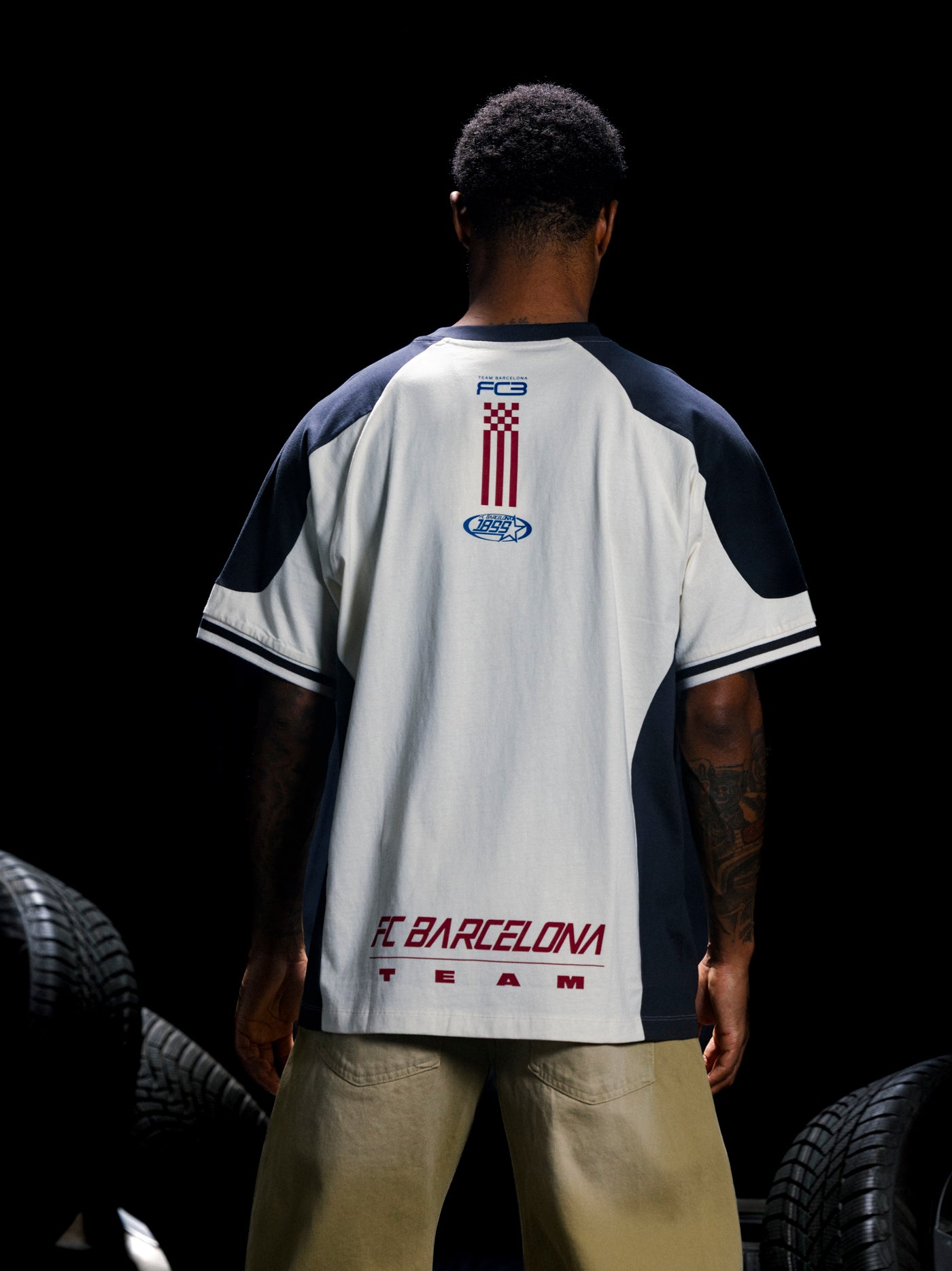 T-shirt Ecru Racing Barça
