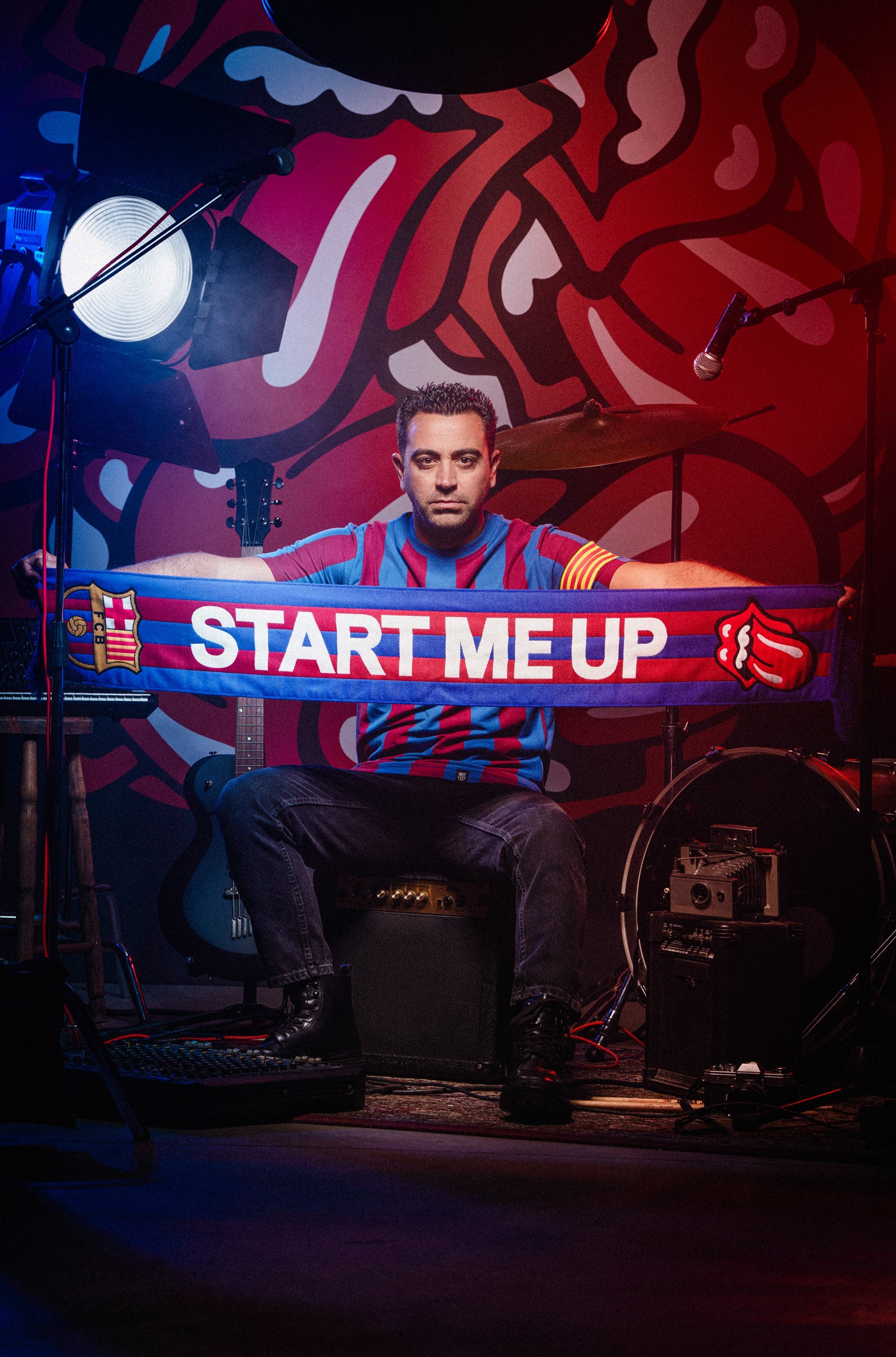 Barça x Rolling Stones limited edition scarf