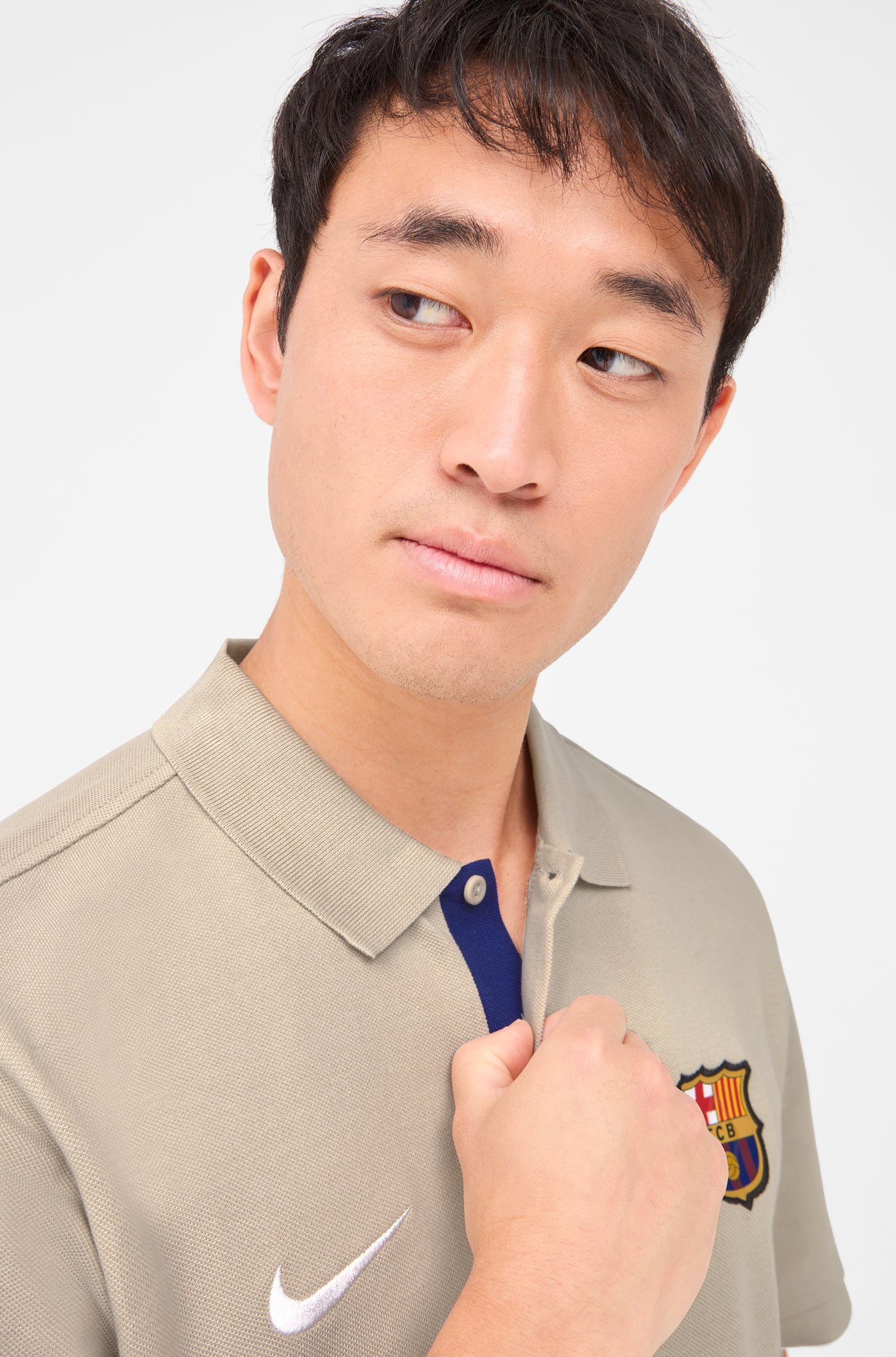 Polo escudo beige Barça Nike