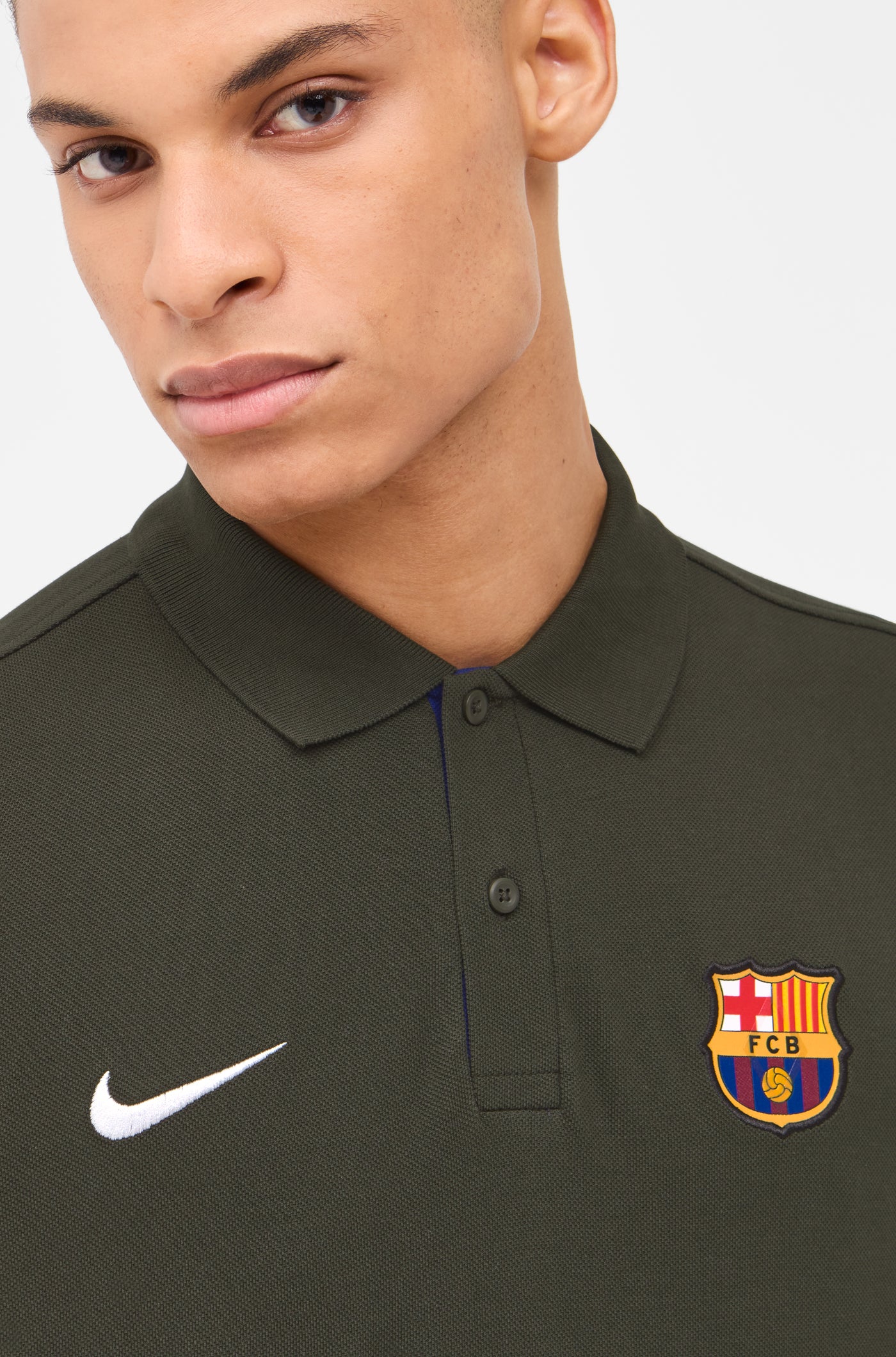 Grünes Schild-Poloshirt Barça Nike