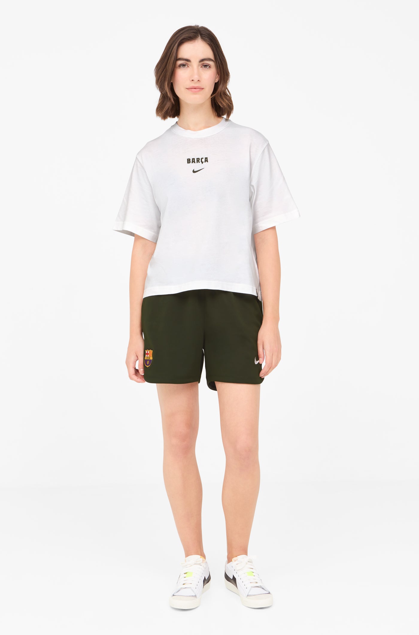 Camiseta manga corta blanca Barça Nike - Mujer