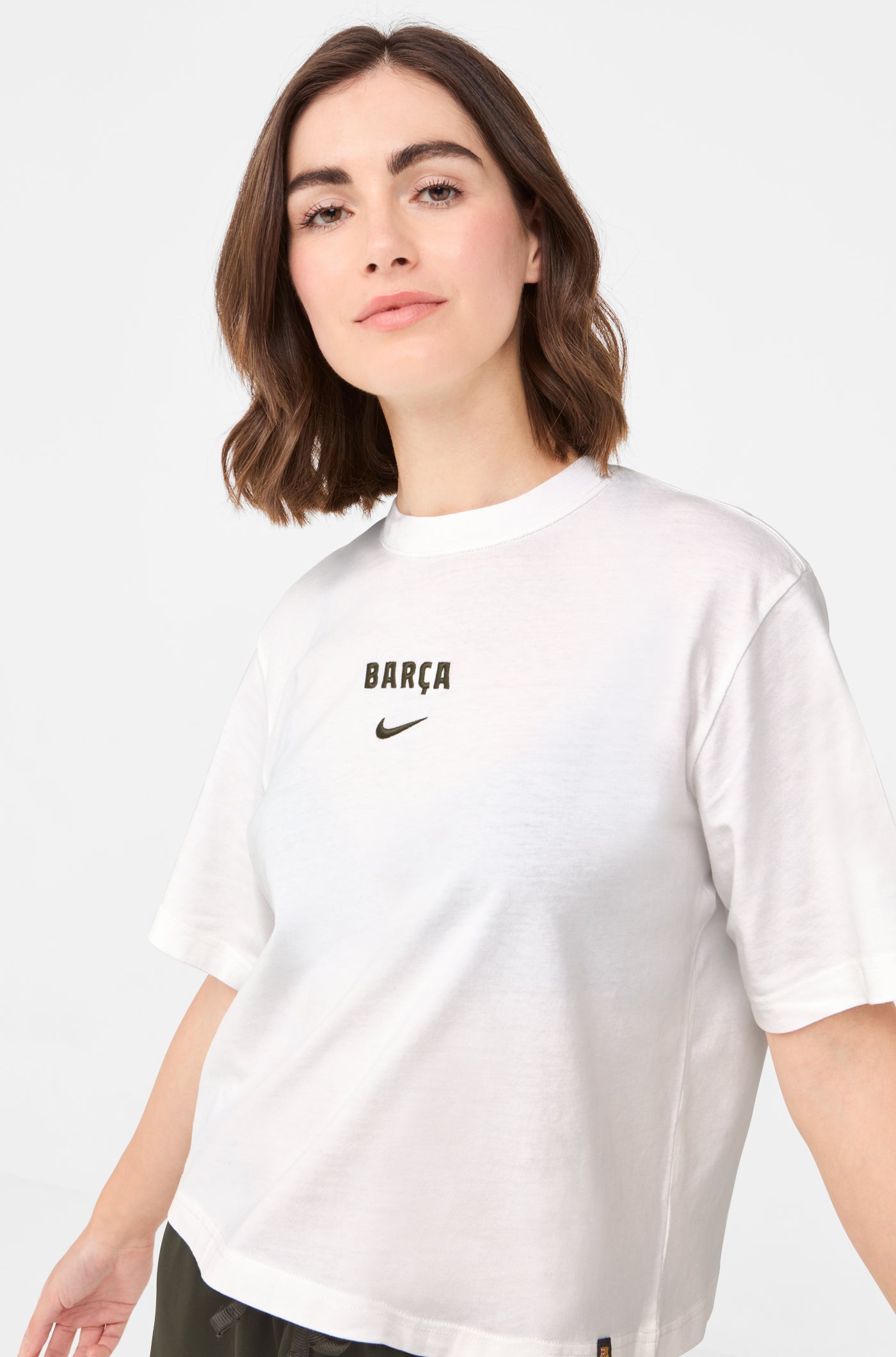 T-shirt manches courtes blanc Barça Nike - Femme