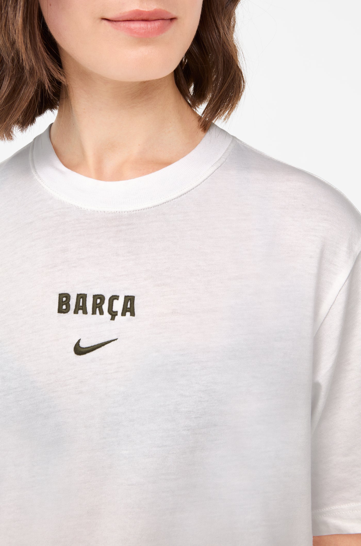 T-shirt manches courtes blanc Barça Nike - Femme