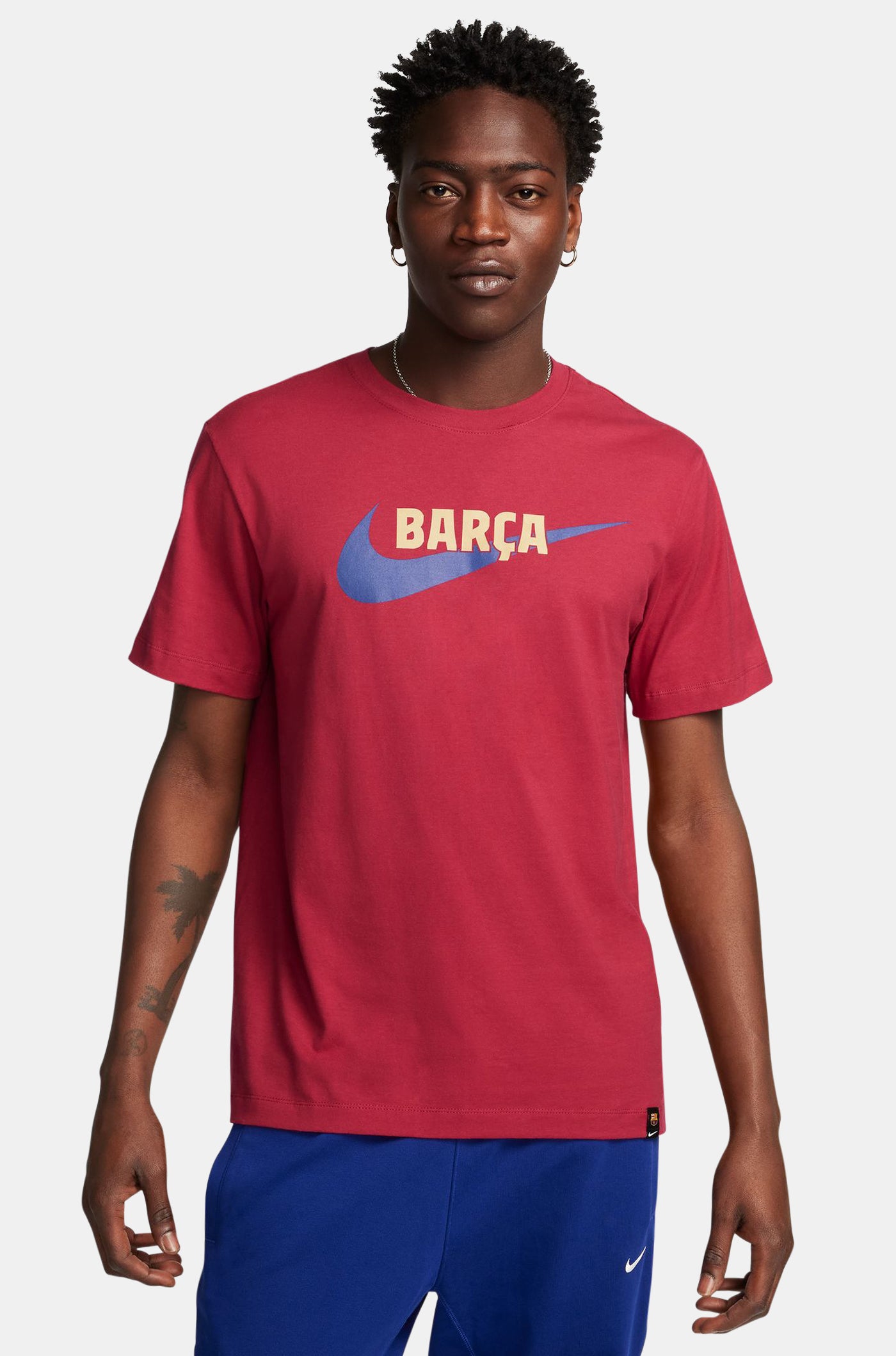  T-Shirt Granat mit Schriftzug „Barça“ von Nike