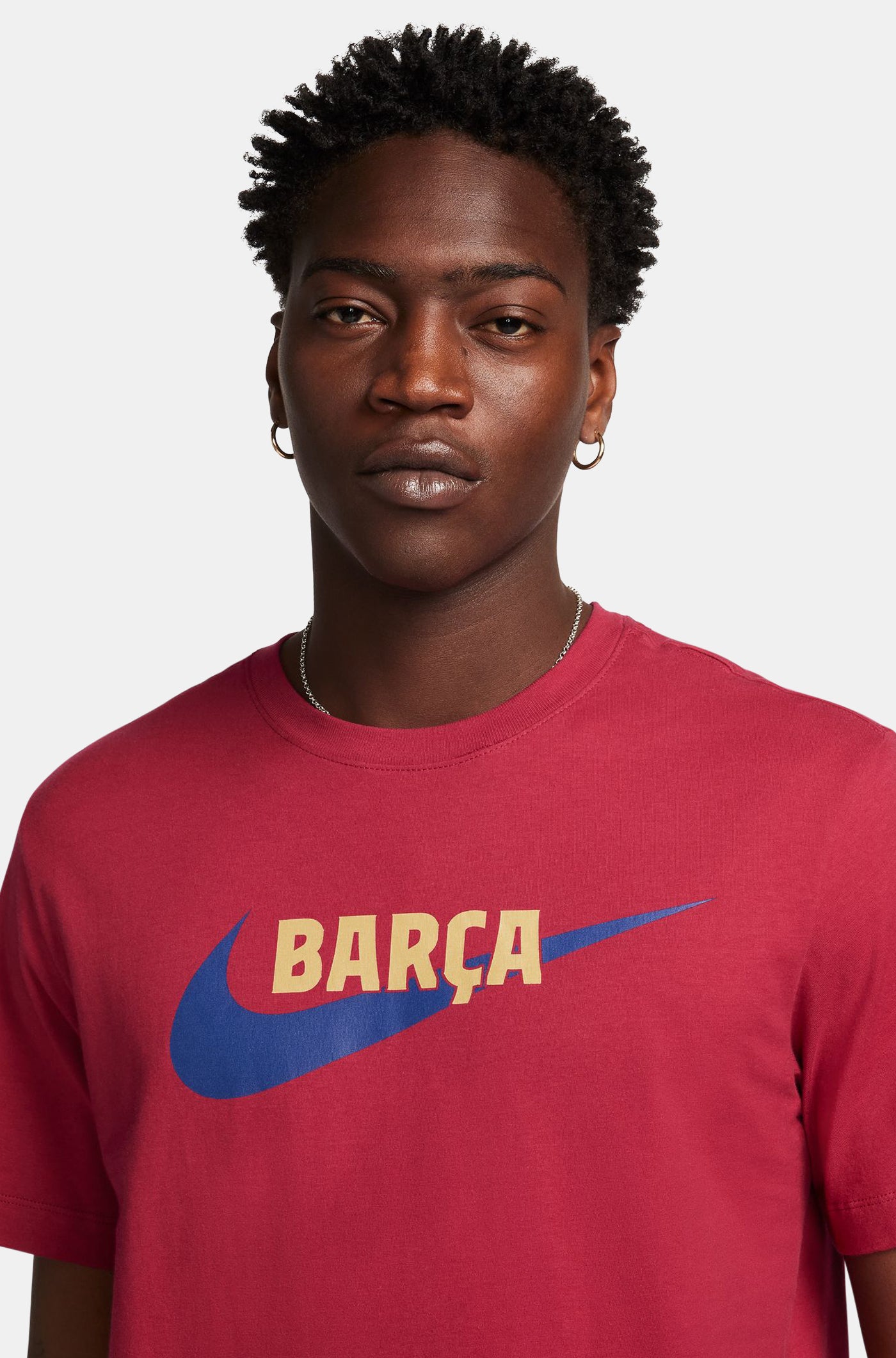  T-Shirt Granat mit Schriftzug „Barça“ von Nike