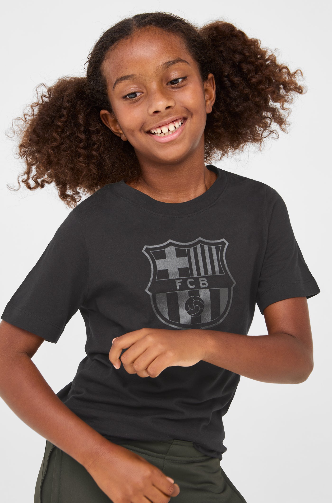 Camiseta manga corta escudo FC Barcelona - Junior