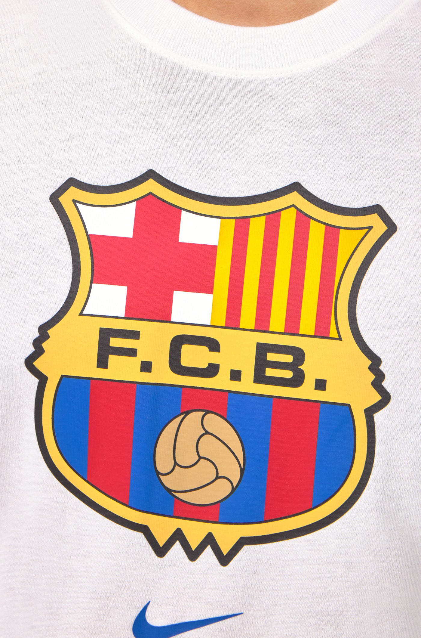 T-shirt white team crest Barça Nike
