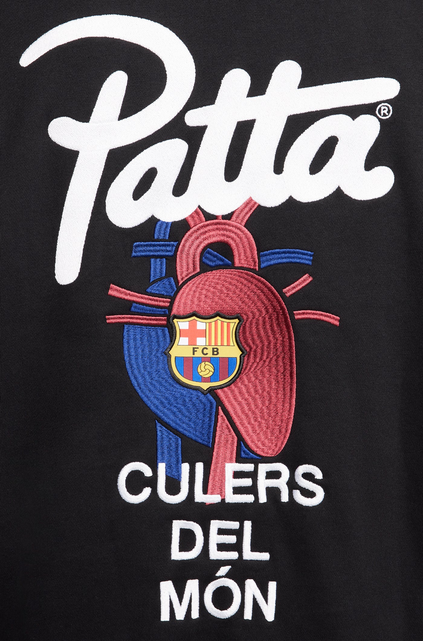 Sweat à capuche noir FC Barcelona x Patta 
