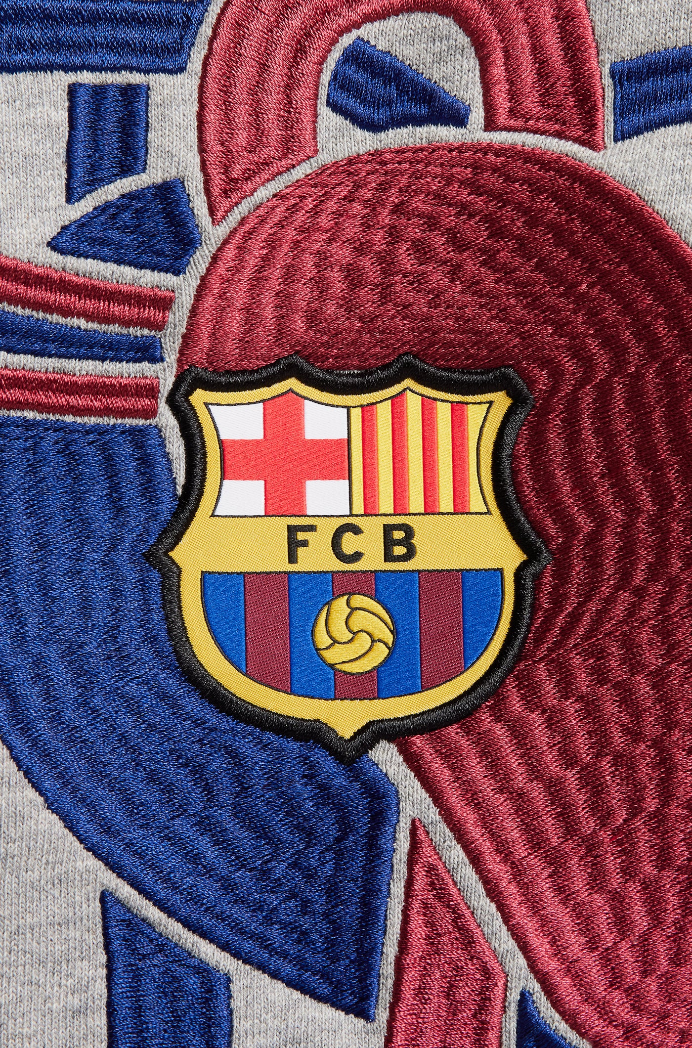 Dessuadora amb caputxa FC Barcelona x Patta de color gris
