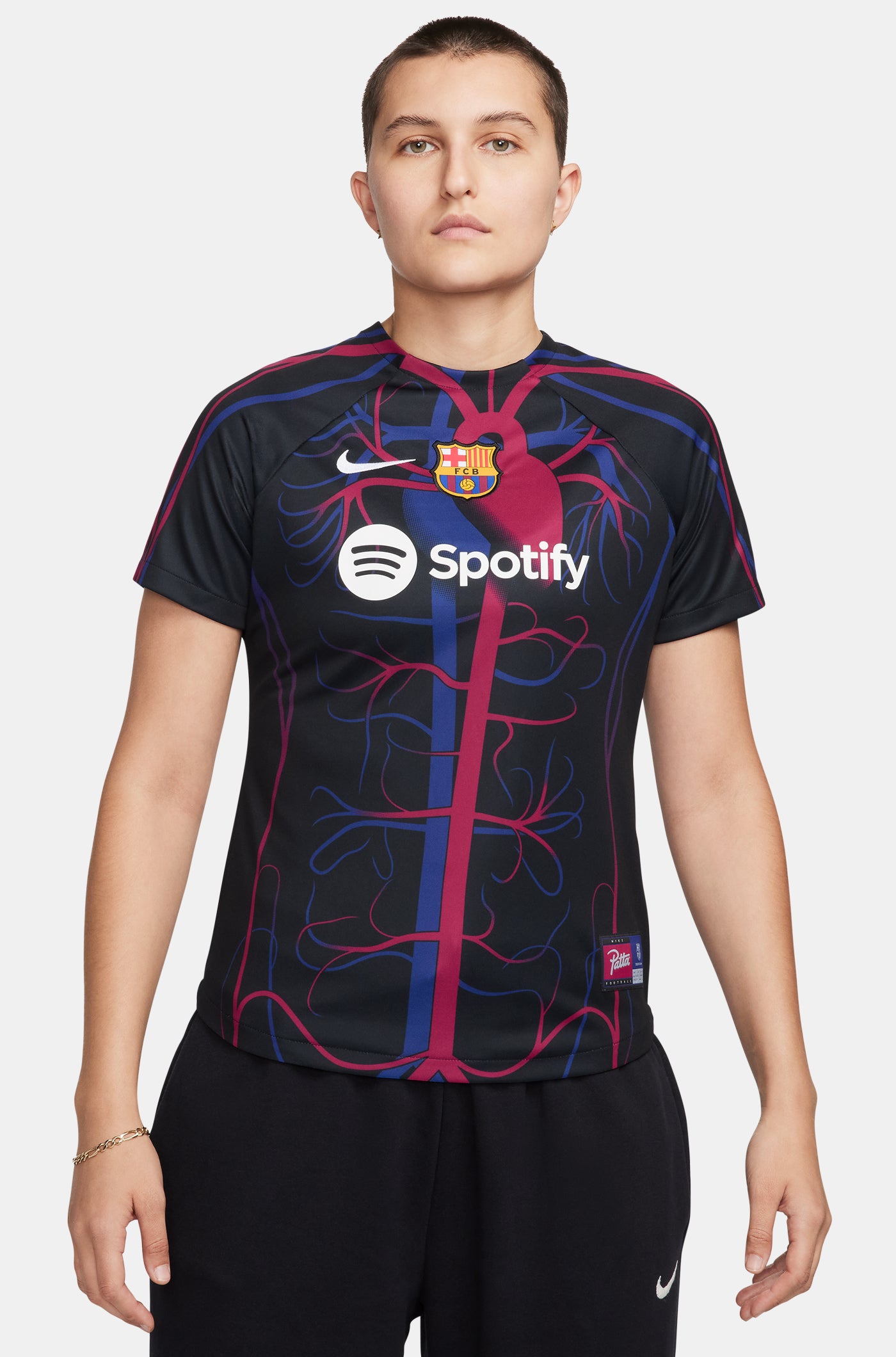 Camiseta prepartido FC Barcelona x Patta para mujer