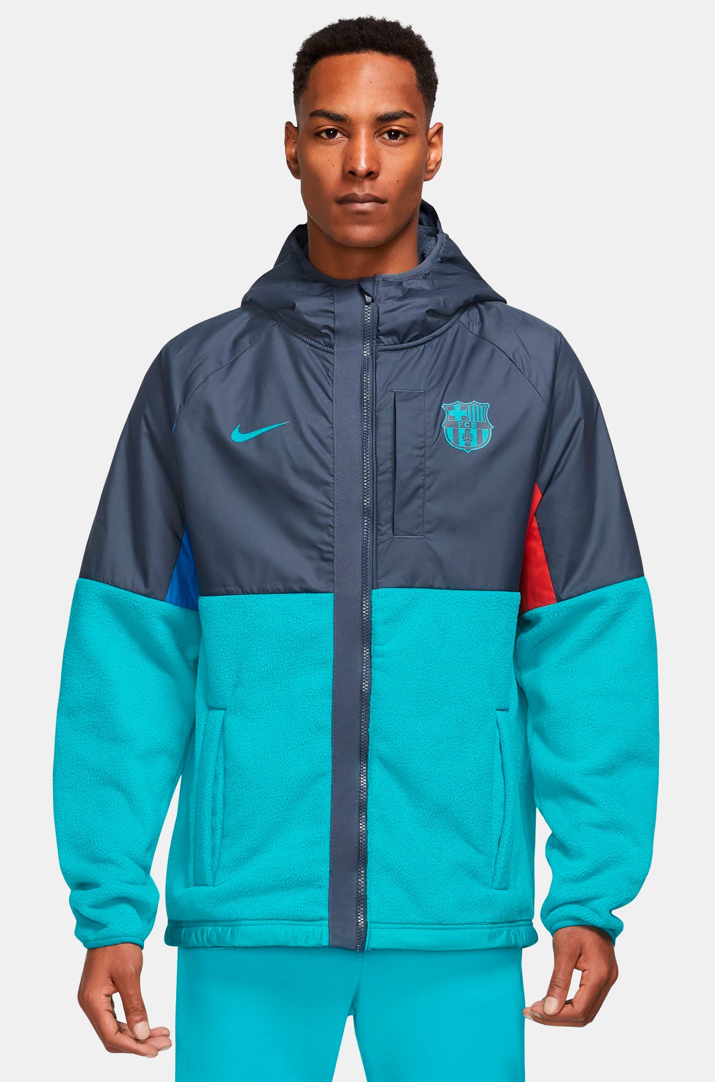 Waterproof blue jacket Barça Nike