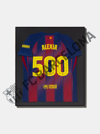 Camiseta firmada y enmarcada Alexia 500 partidos