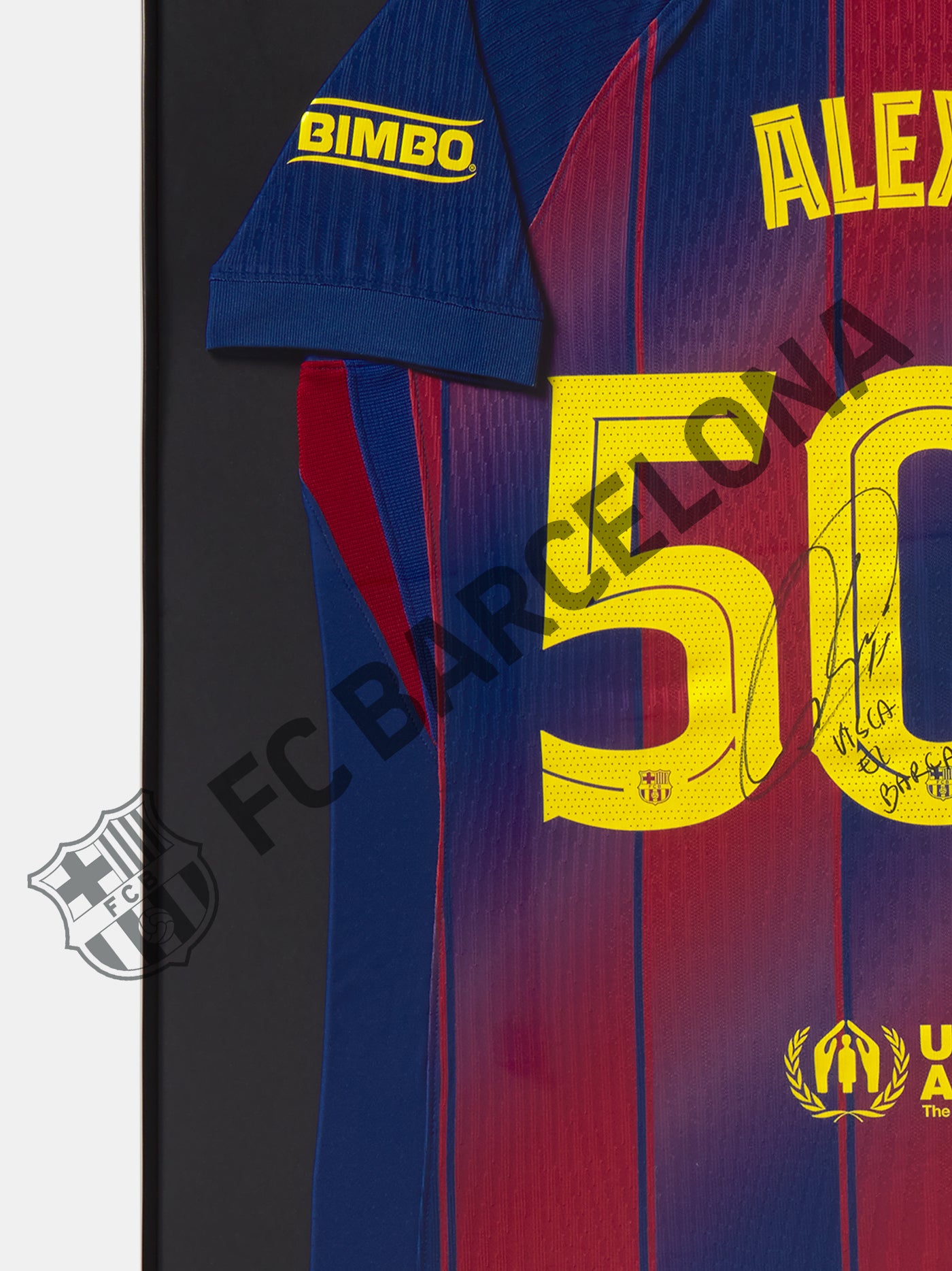 Camiseta firmada y enmarcada Alexia 500 partidos