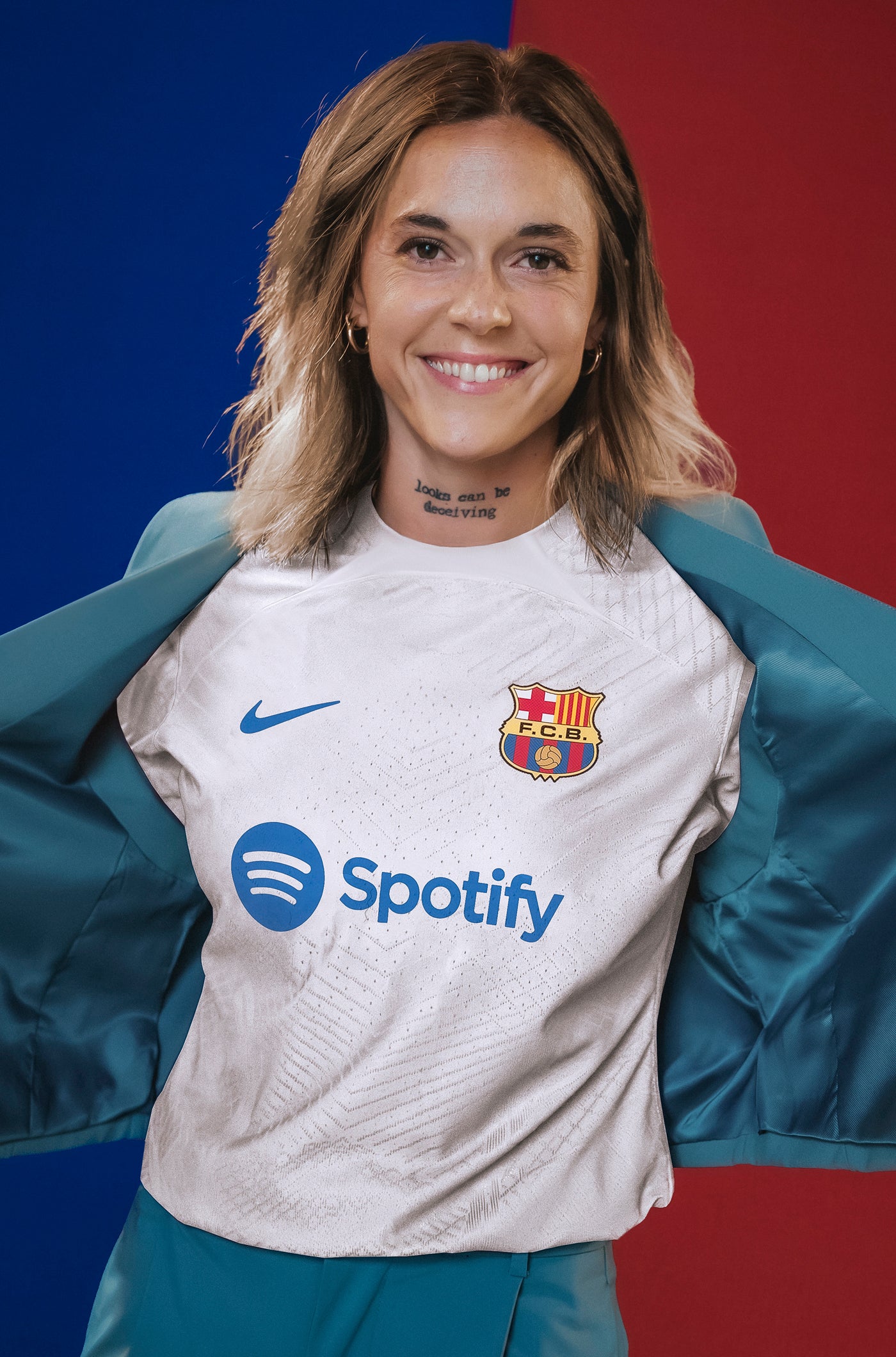 UWCL Camiseta segunda equipación FC Barcelona 23/24 Edición Jugador - Mujer  - MARÍA LEÓN 