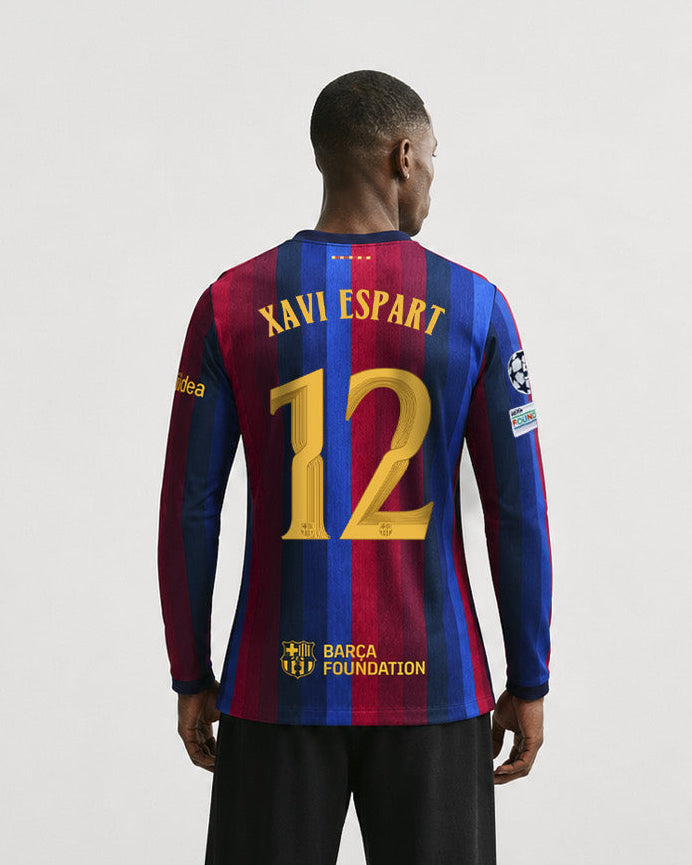 XAVI ESPART | UCL Men's home jersey 26/27 FC Barcelona - Long Sleeve