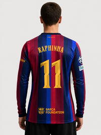 RAPHINHA | UCL Maillot homme domicile 26/27 FC Barcelona - Manches longues