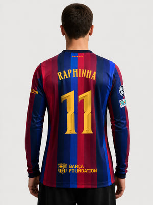 RAPHINHA | UCL Maillot homme domicile 26/27 FC Barcelona - Manches longues
