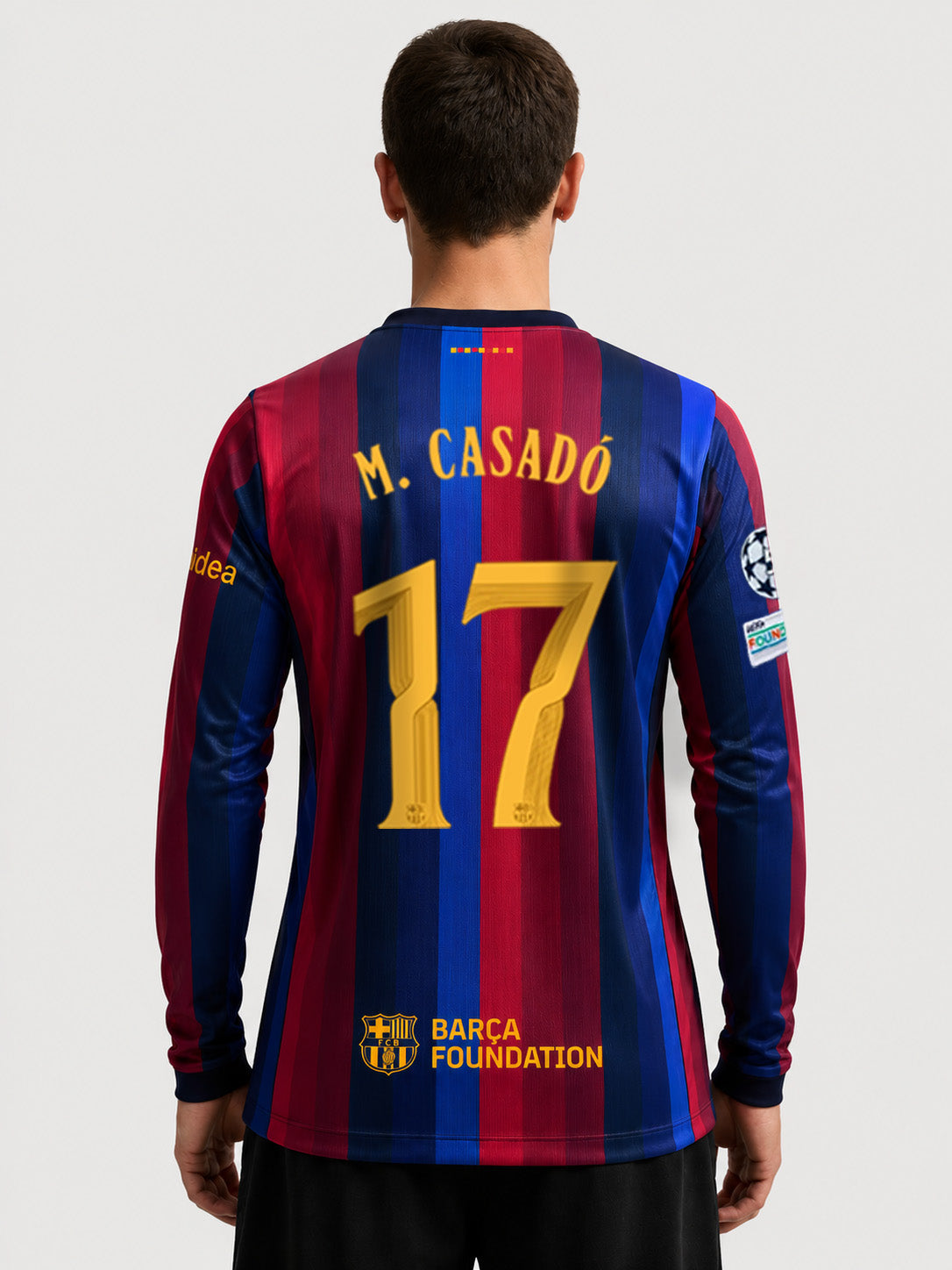 M. CASADÓ | UCL Camiseta hombre primera equipación 26/27 FC Barcelona - Manga larga