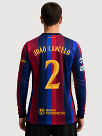 JOÃO CANCELO | UCL Maillot homme domicile 26/27 FC Barcelona - Manches longues