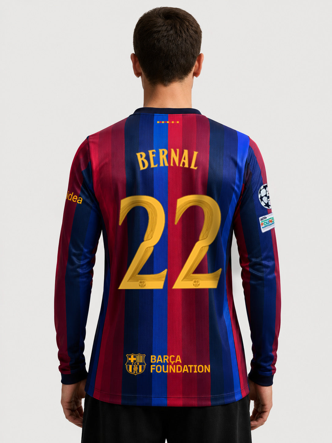 MARC BERNAL | UCL Men's home jersey 26/27 FC Barcelona - Long Sleeve