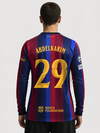 HAMZA | UCL Men's home jersey FC Barcelona - Long Sleeve 26/27
