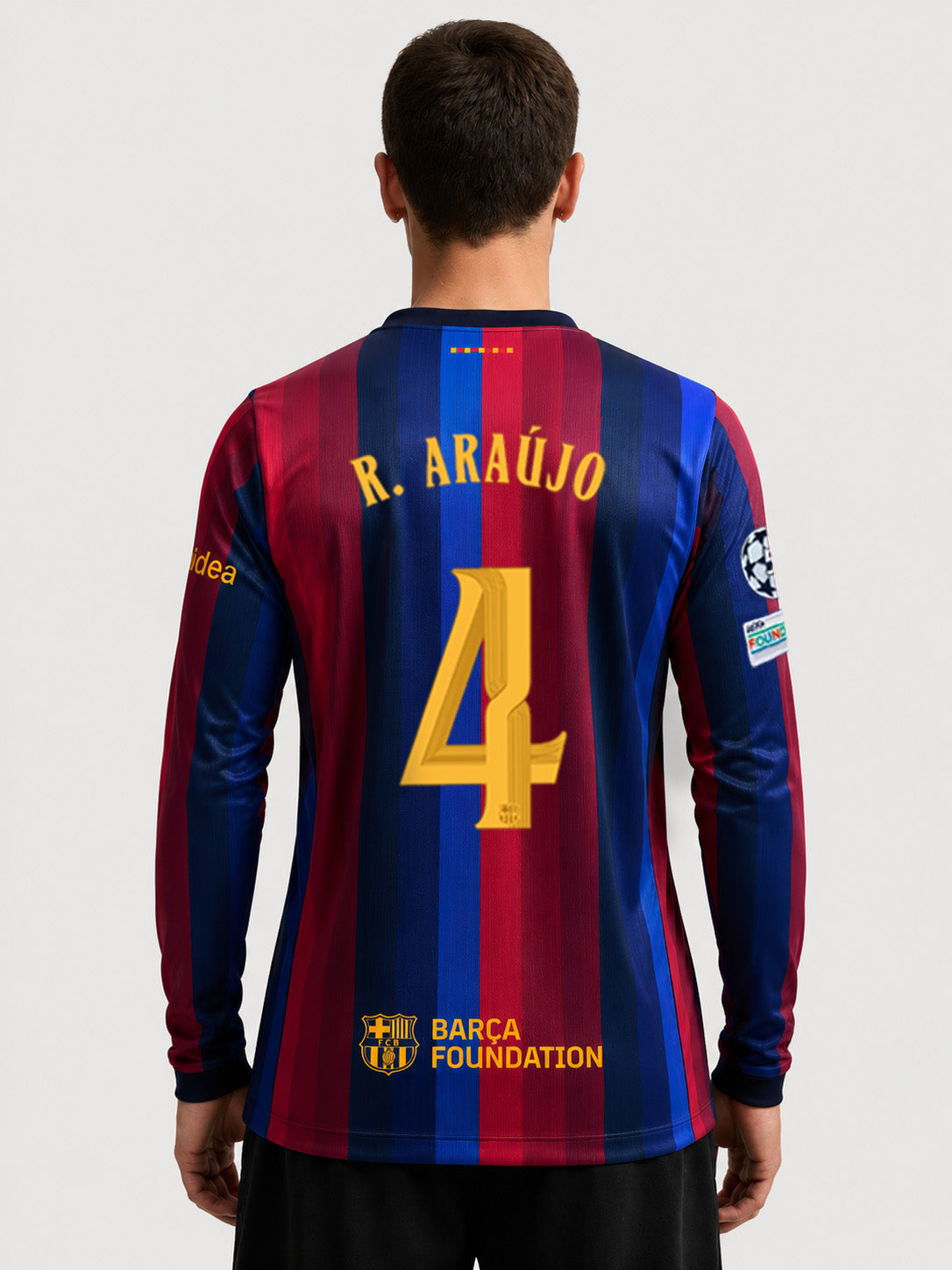 R. ARAUJO | UCL Men's home jersey 26/27 FC Barcelona - Long Sleeve