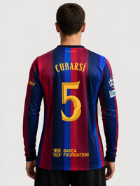 CUBARSÍ | UCL Camiseta hombre primera equipación 26/27 FC Barcelona - Manga larga