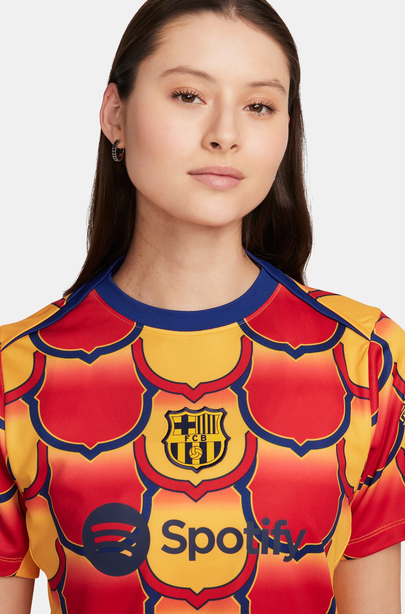 Camiseta gold Pre-Partido FC Barcelona - Mujer