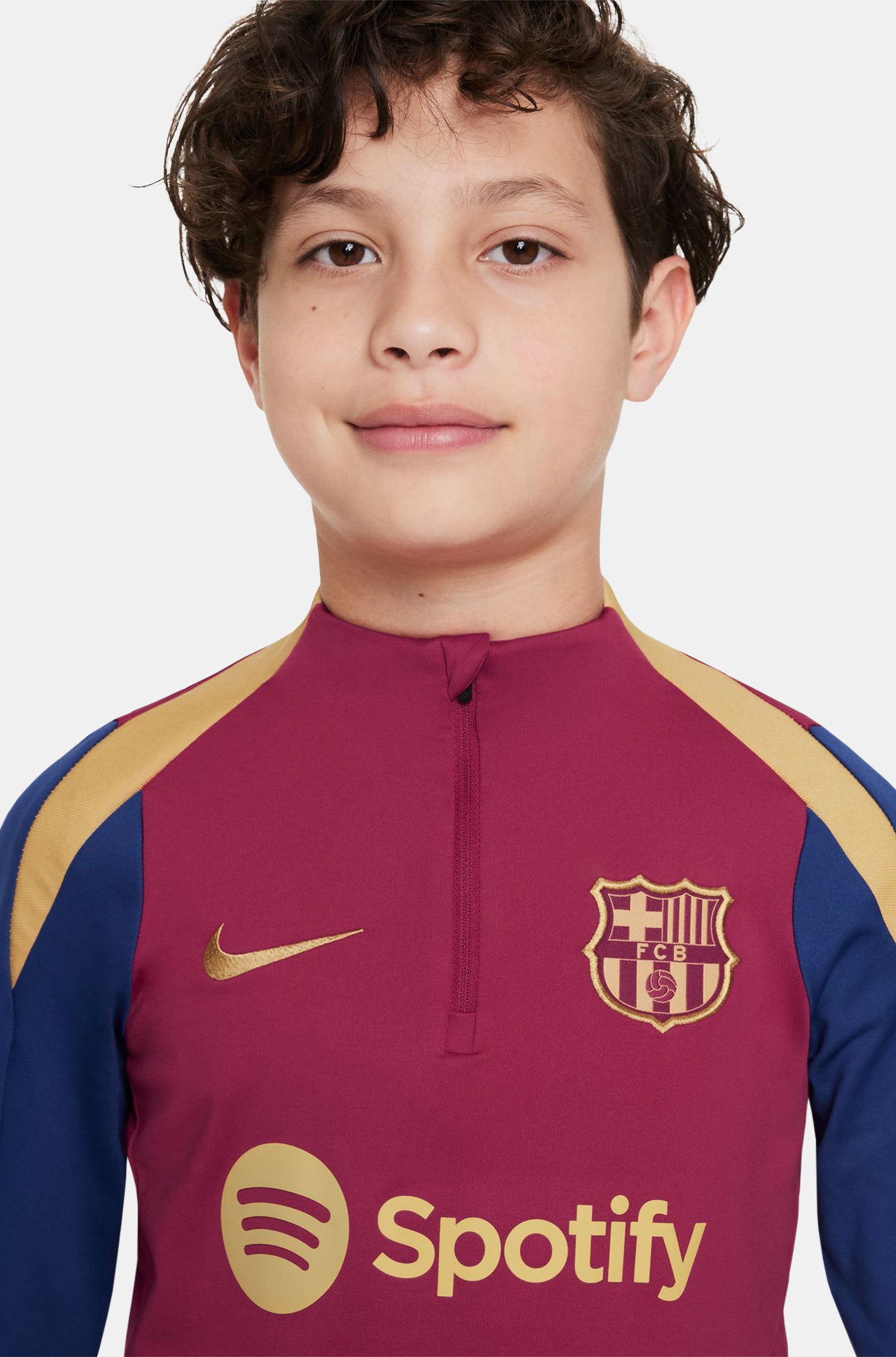 Granatfarbenes Trainings-Sweatshirt des FFC Barcelona 23/24 – Junior