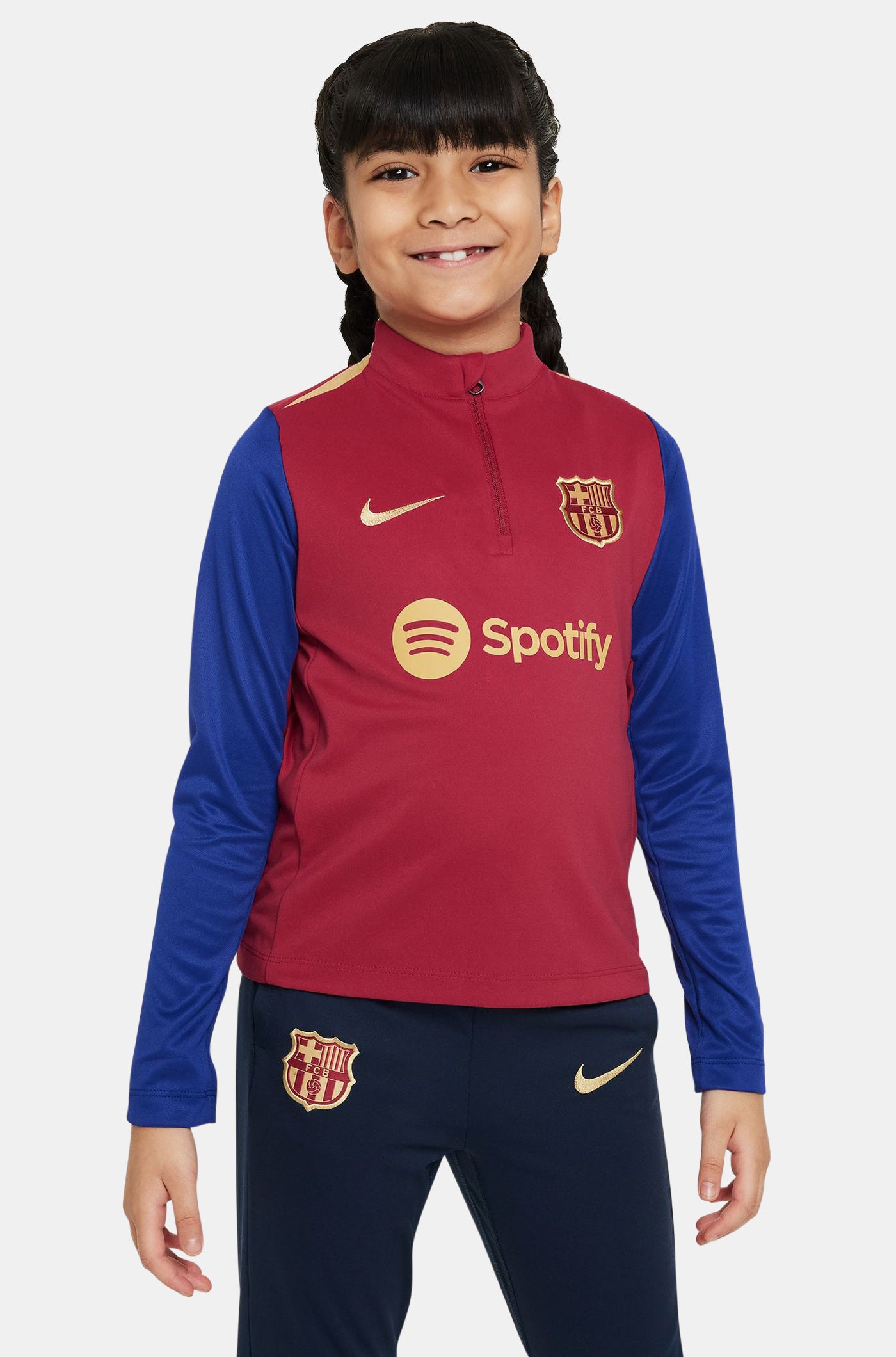 FC Barcelona Granat Trainings-Sweatshirt 23/24 – Jüngere Kinder