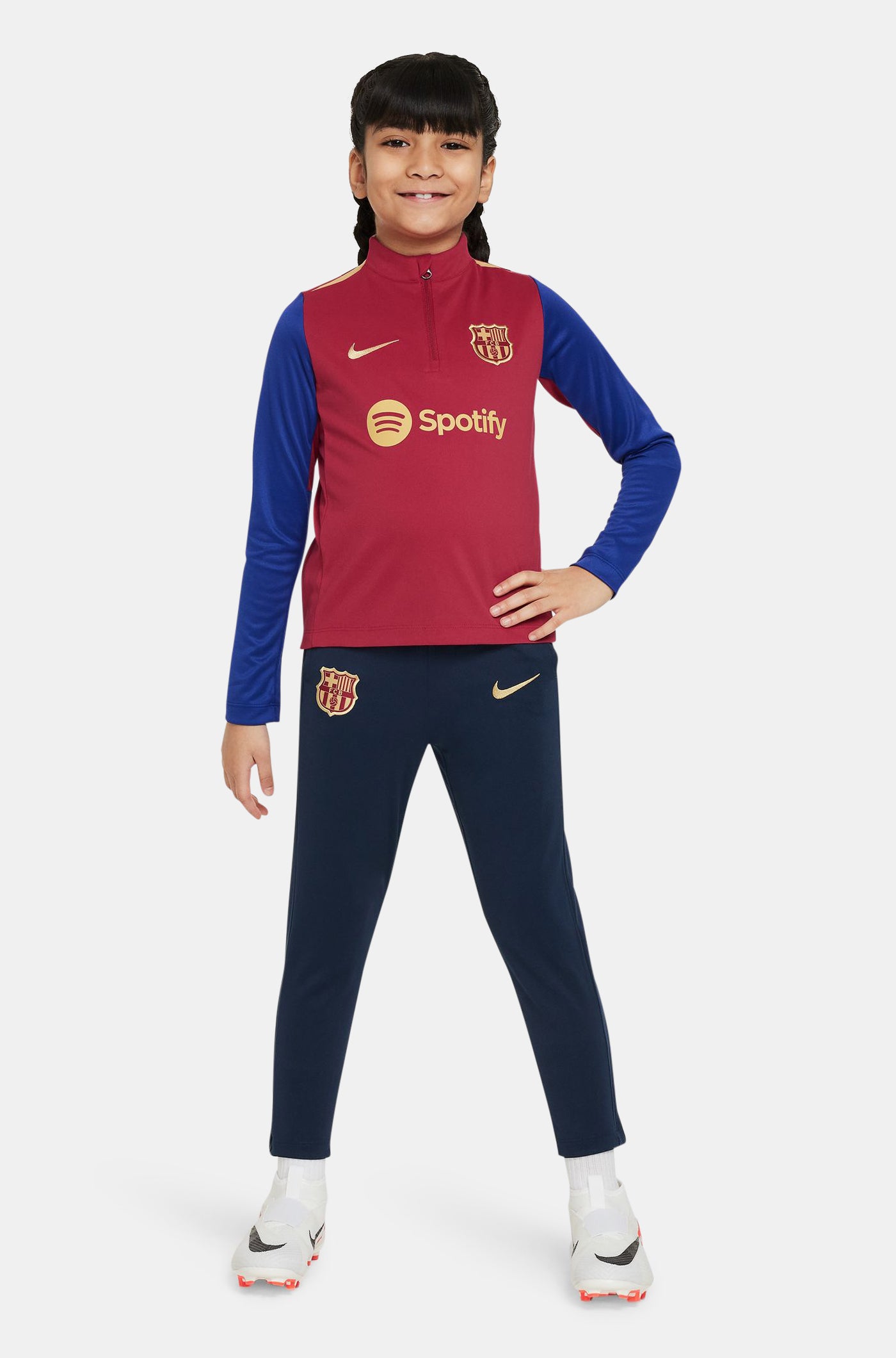 FC Barcelona – sweatshirt garnet Spotify training Camp - Nou Barça Younger 23/24 kids Store Official