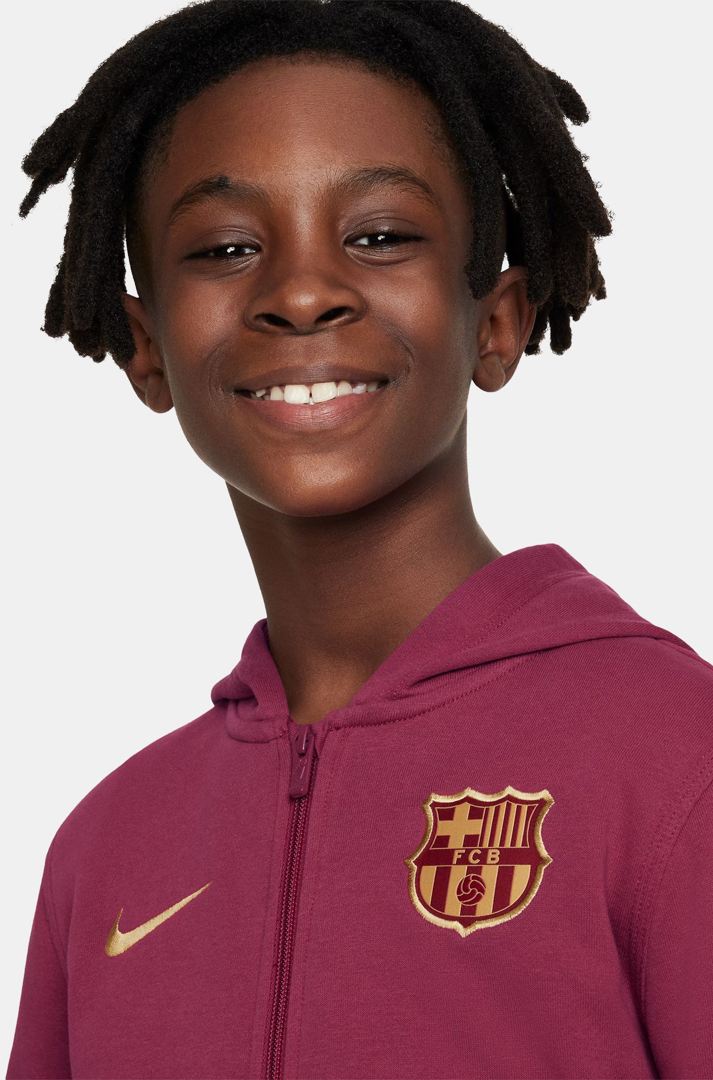 Hoodie garnet Barça Nike - Junior