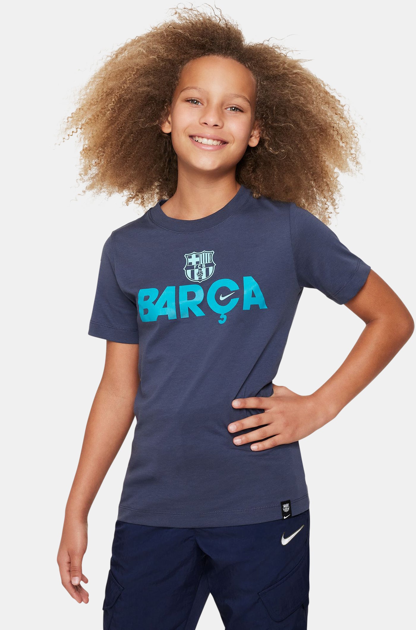 Camiseta azul Barça Nike - Junior