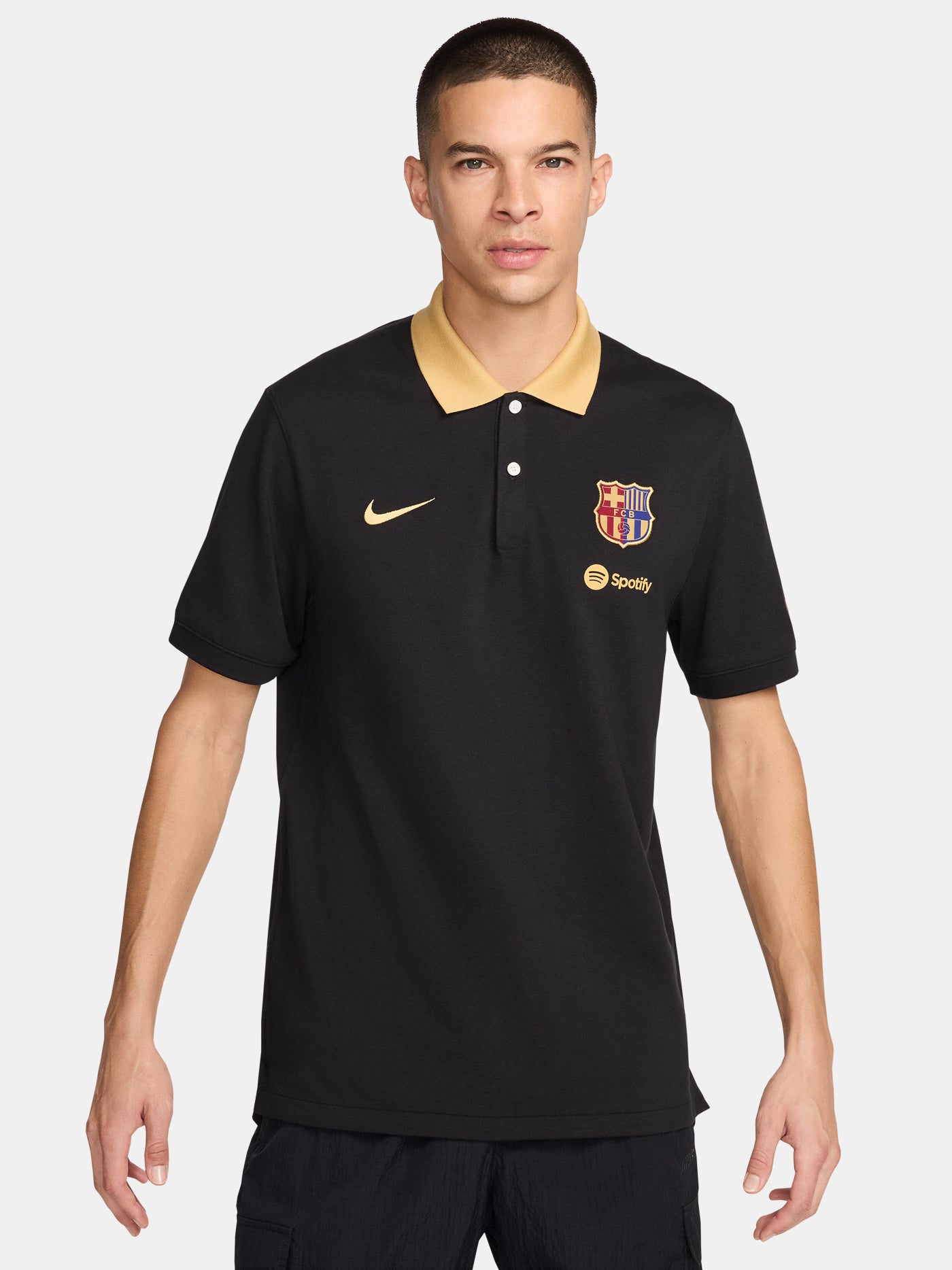 Polo amb escut negre Barça Nike