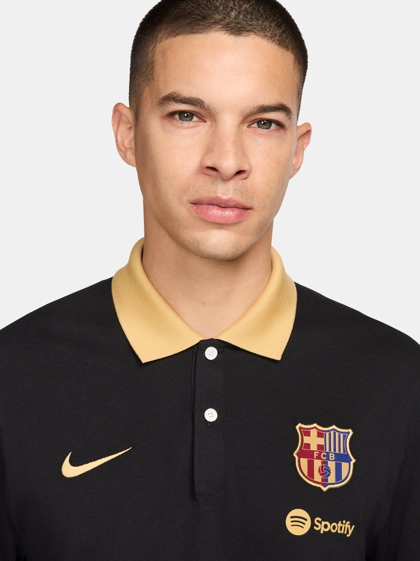 Polo amb escut negre Barça Nike