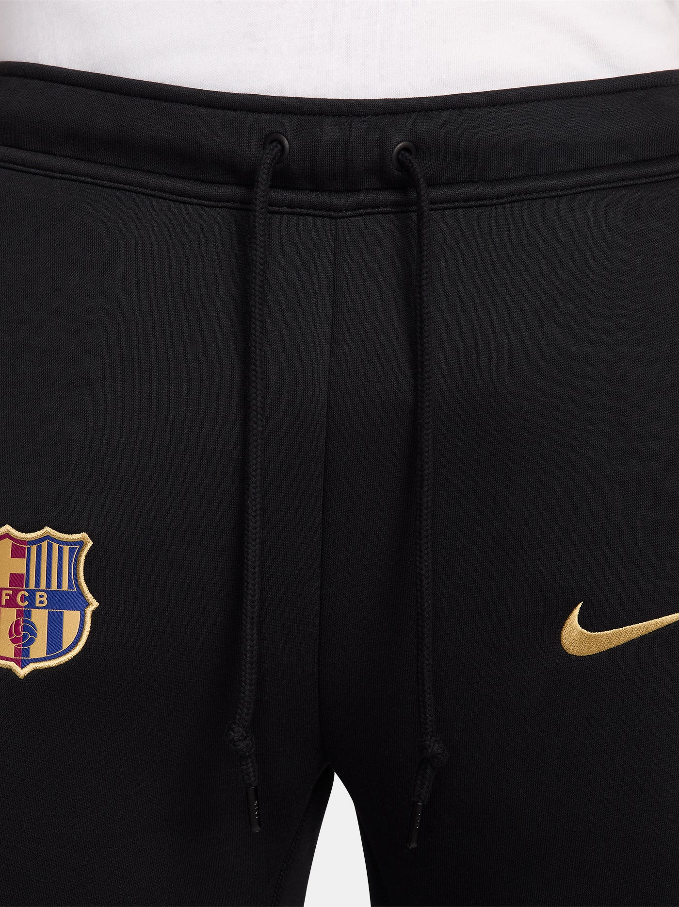 Pantalon tech polaire écusson noir Barça Nike