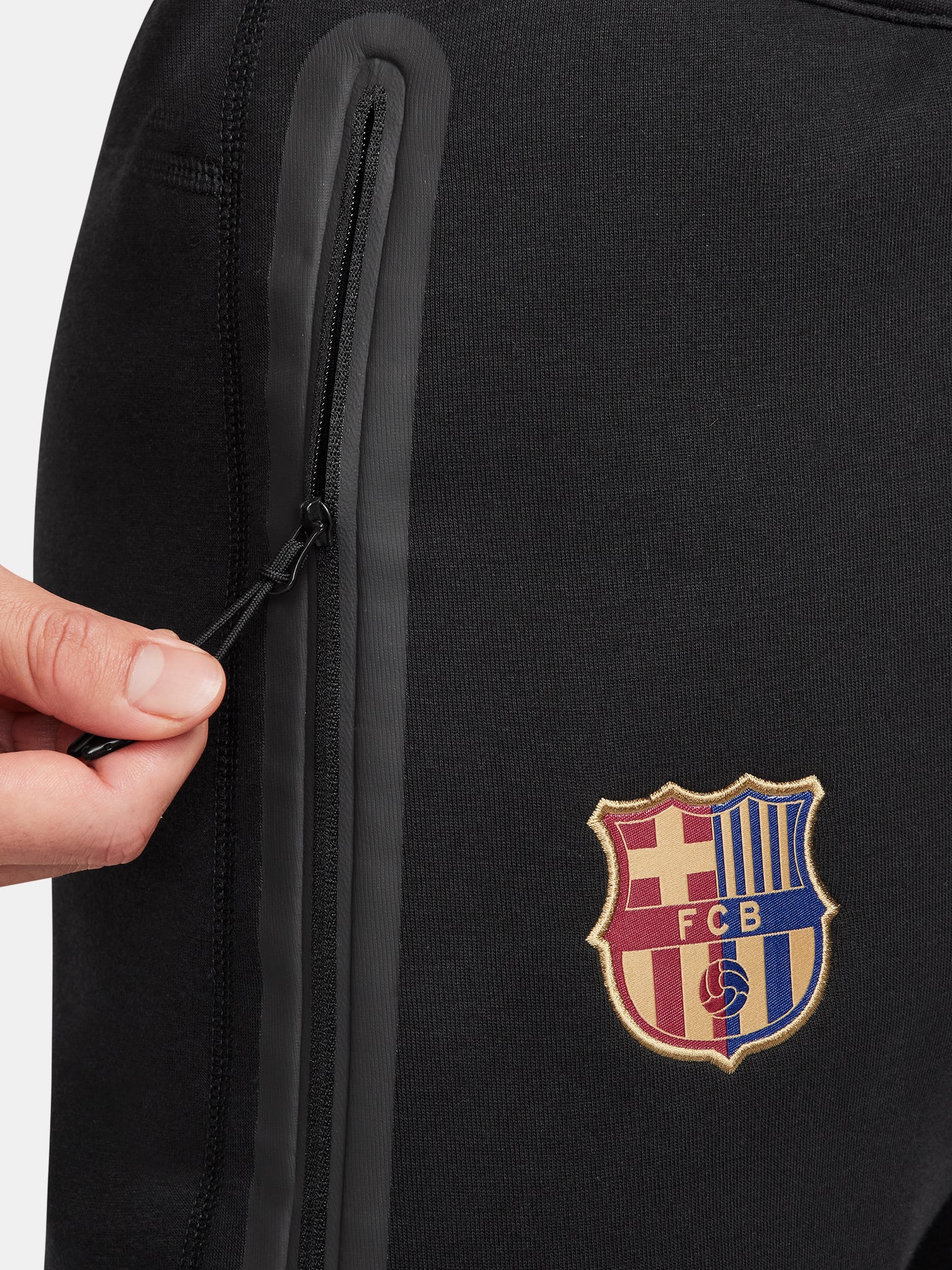 Pantalon tech polaire écusson noir Barça Nike