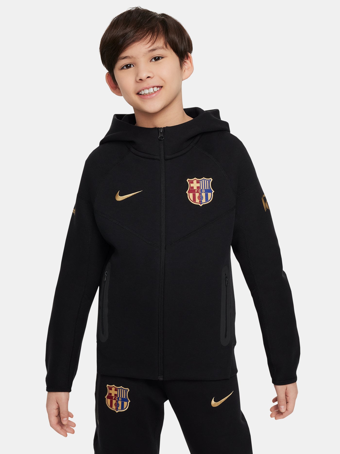 Jacket tech fleece black Barça Nike - Kids – Barça Official Store ...